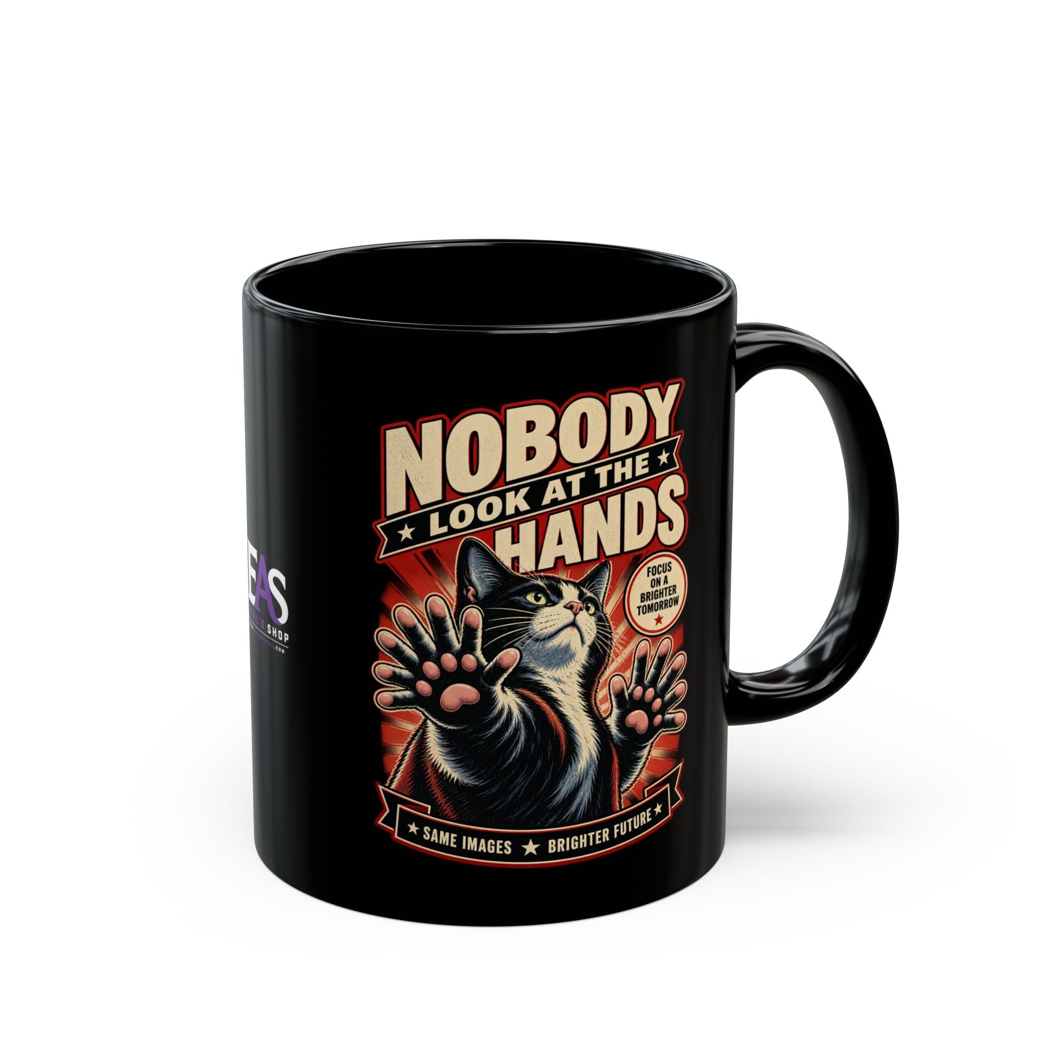 Nobody Look at the Hands AI Slop Mug