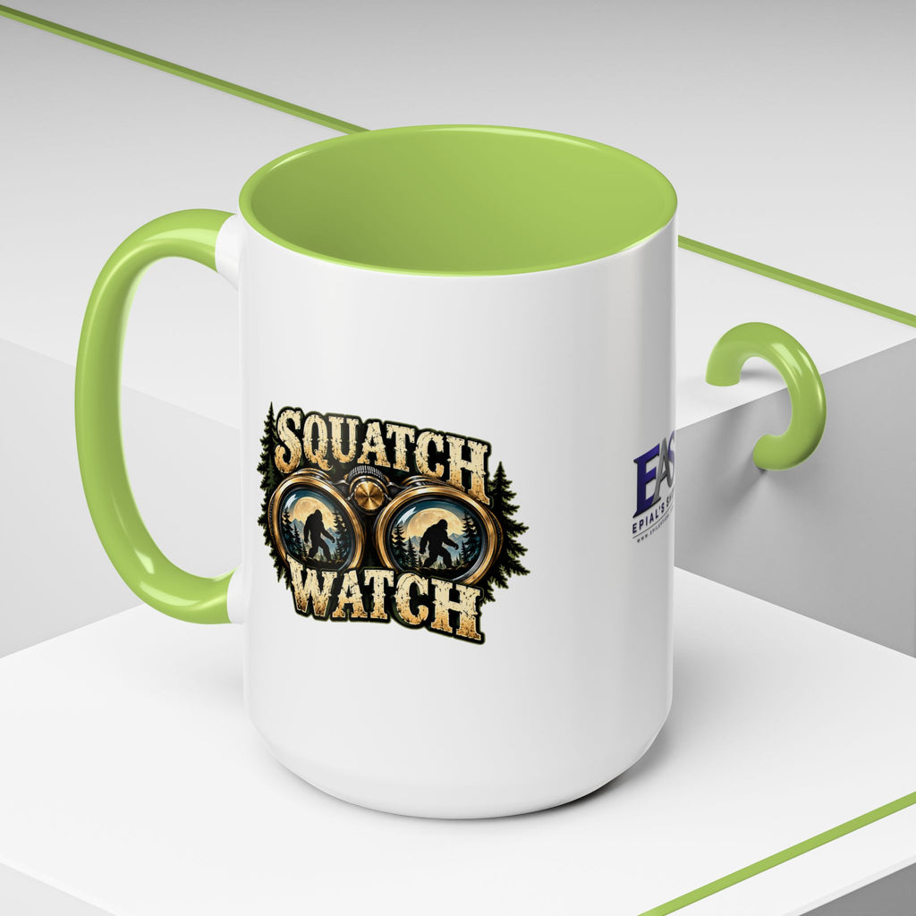 Squatch Watch Bigfoot Mug | Two-Tone Sasquatch Coffee Cup (11oz/15oz)