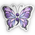Semicolon Butterfly Shaped Pillow | Suicide Awareness & Mental Health Support