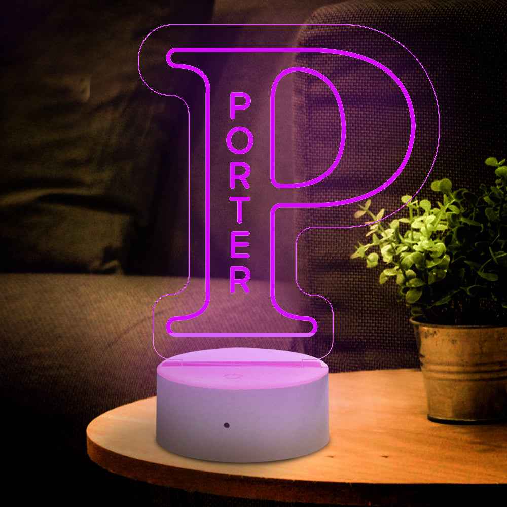 LED A–Z Personalized Lamp | “Yes, It’s Your Name. Obviously.”