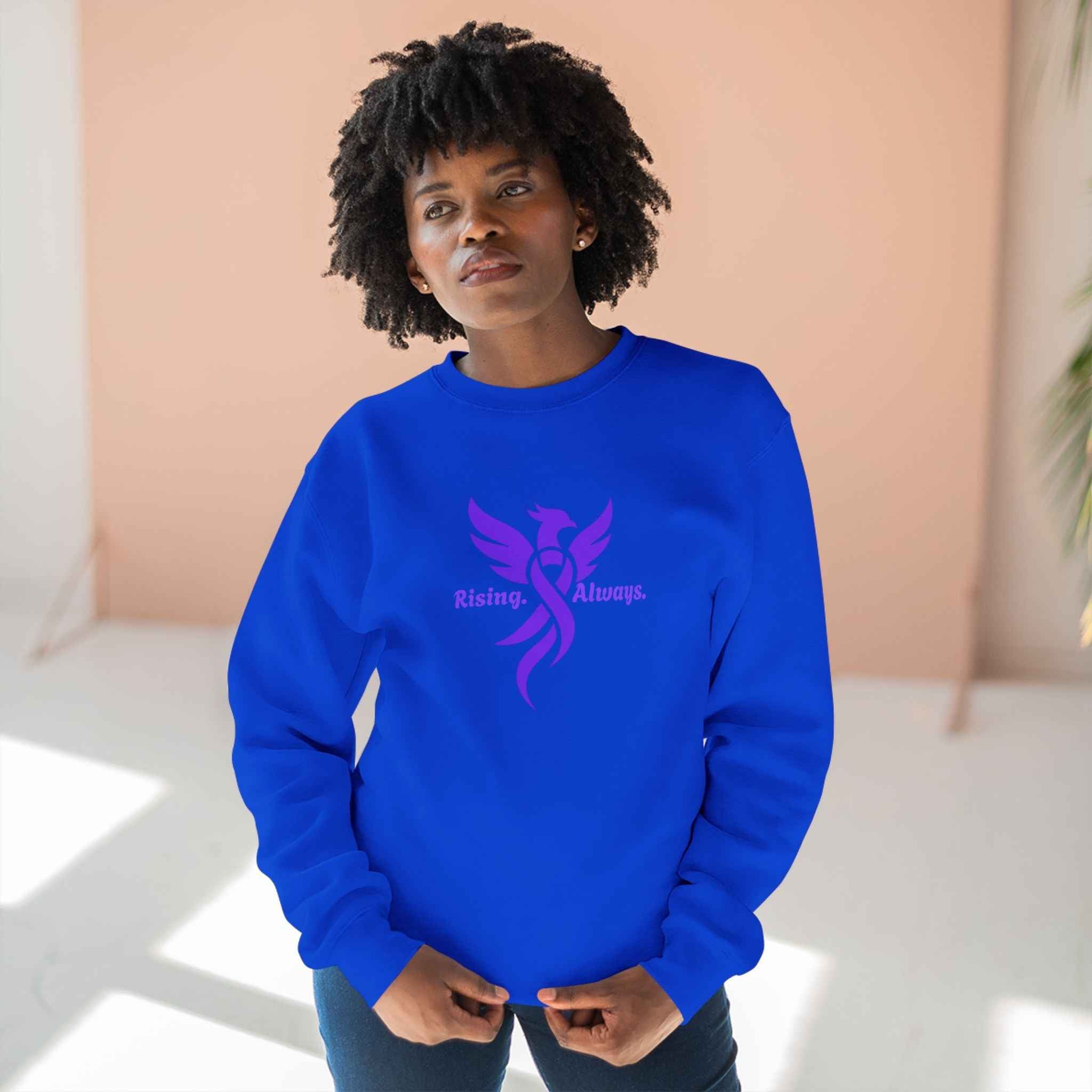 Rising Always Epilepsy Awareness Phoenix Ribbon Sweatshirt