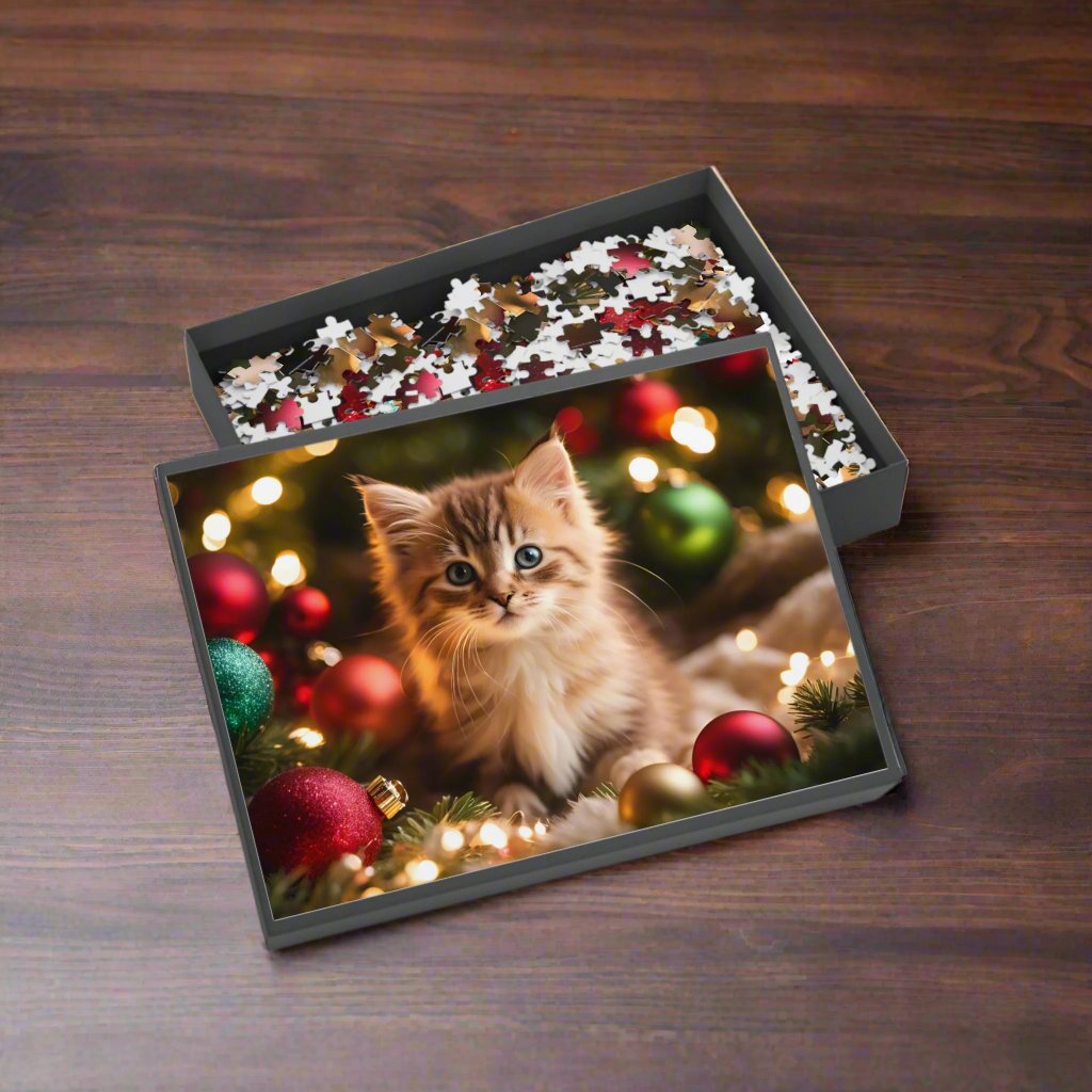 Kitten Christmas Puzzle (96, 252, 500, 1000-Piece) - EpiAl's Shop