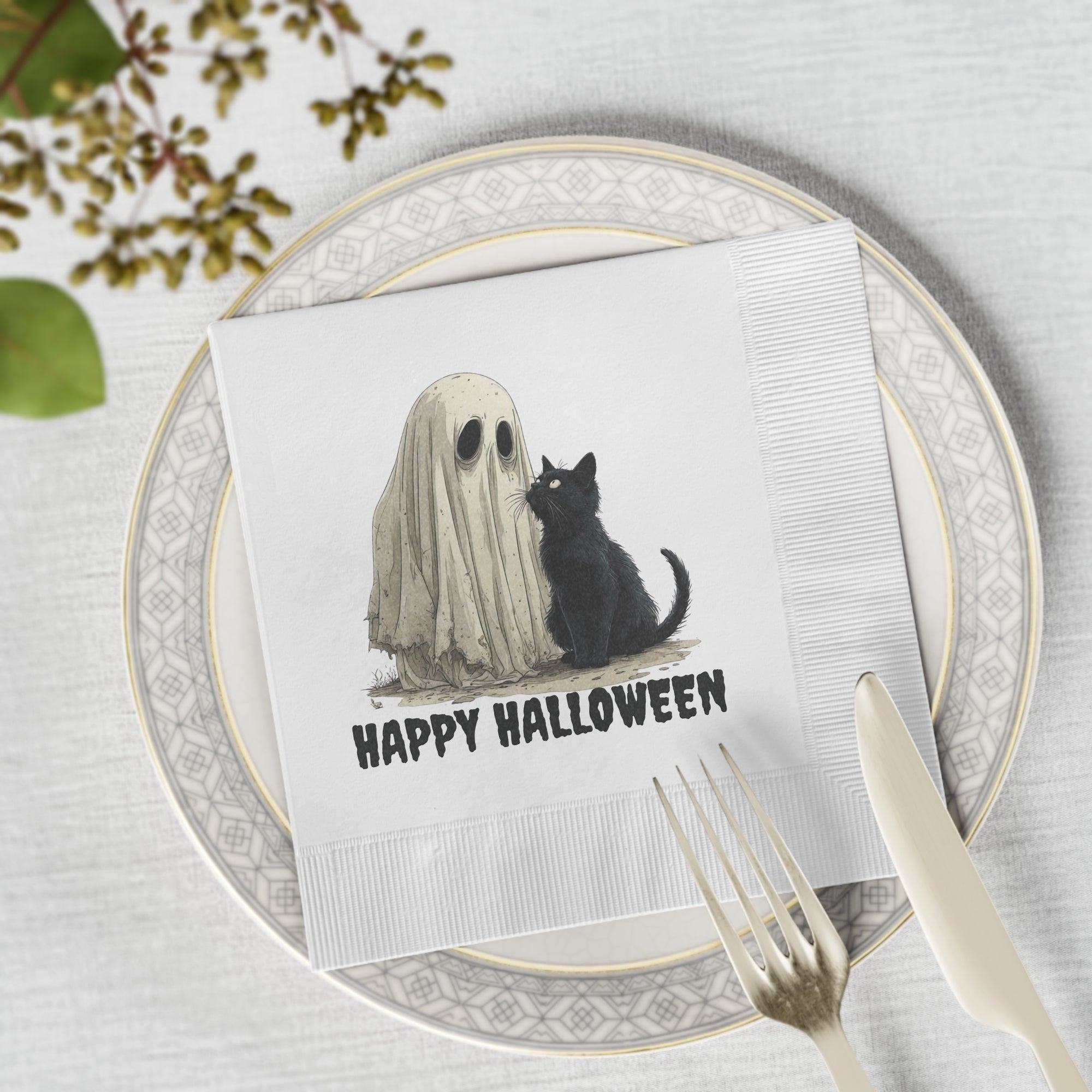 Halloween-themed Party Napkins, Spooky Decor