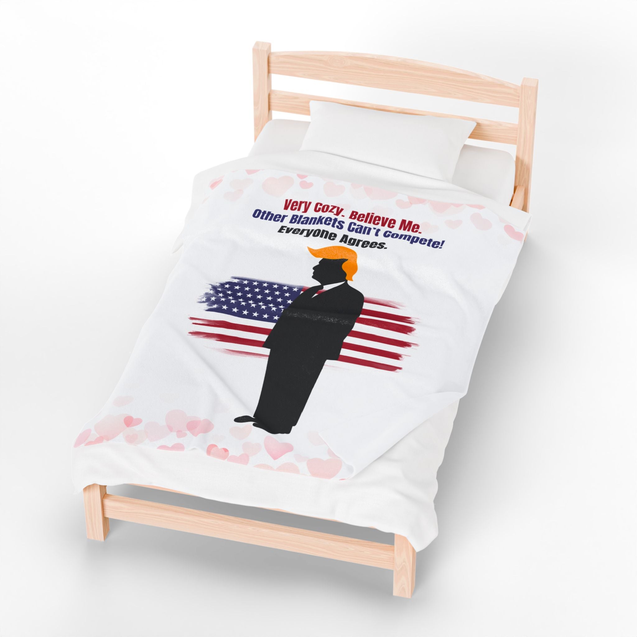 Very Cozy. Believe Me. Political Parody Velveteen Blanket