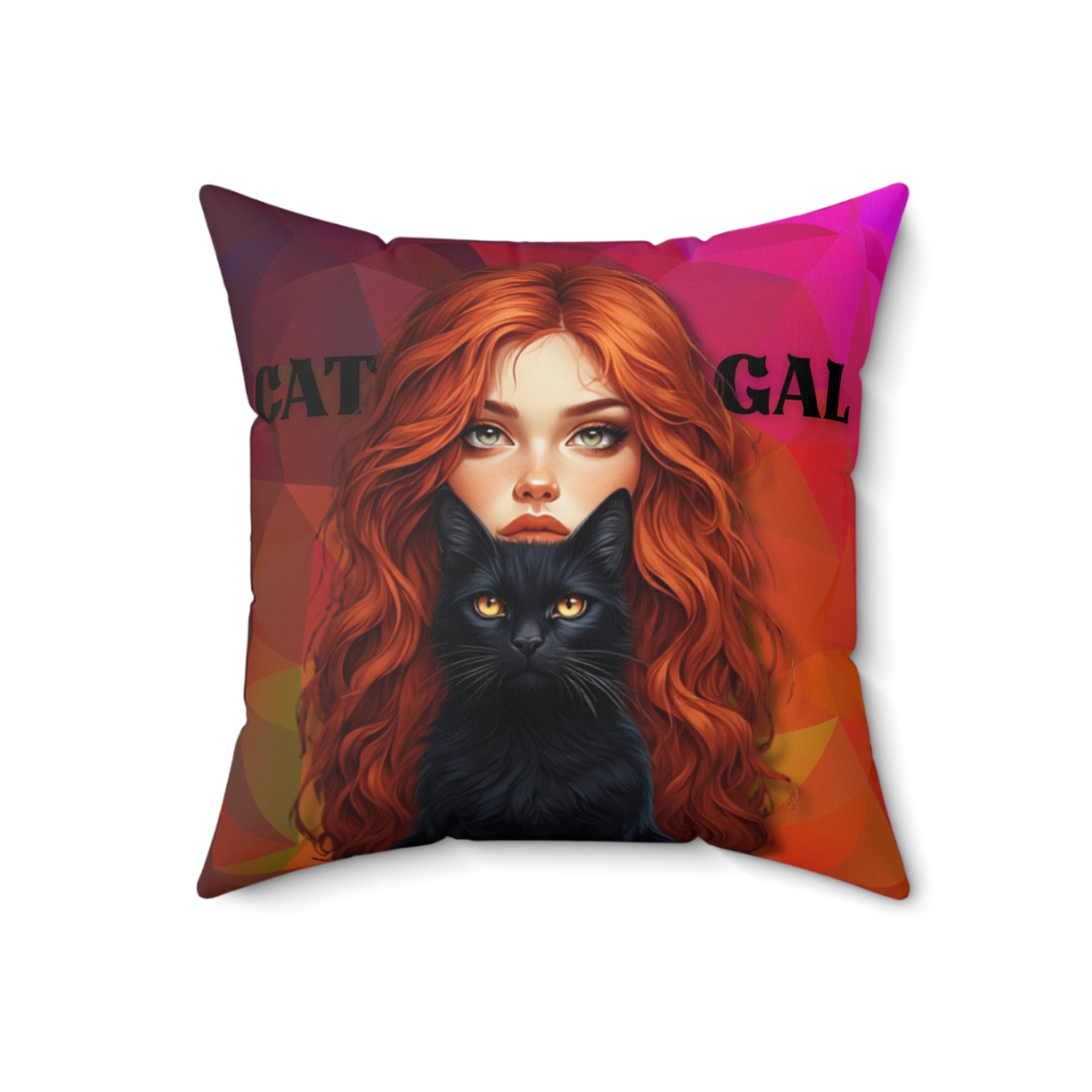Cat Gal Decorative Pillow, Home Decor