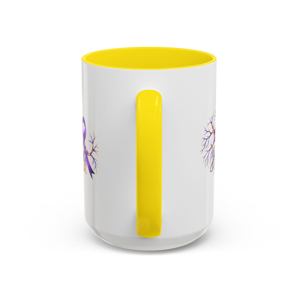 Beautifully Miswired Epilepsy Awareness Ceramic Mug | Purple Ribbon & Neuron Design (11/15oz)