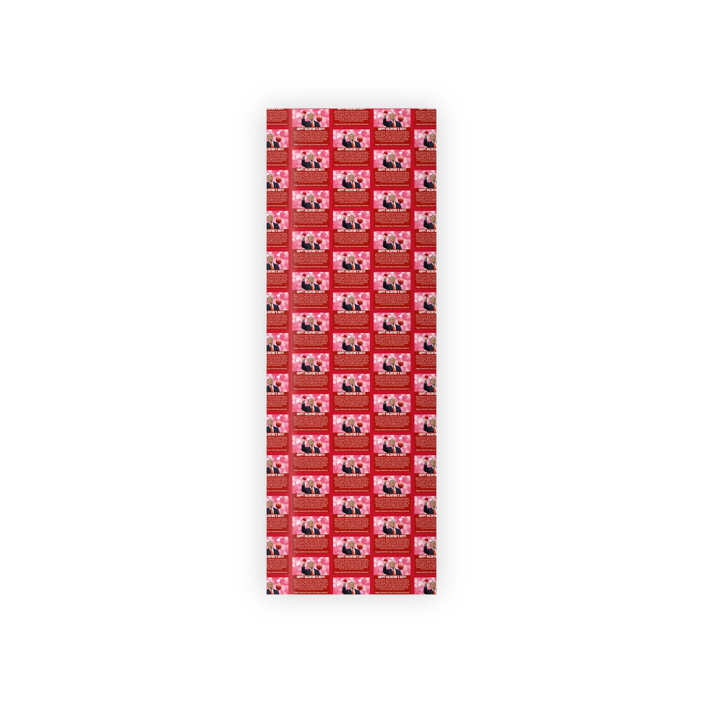 Trump Valentines Day Wrapping Paper Rolls, 1pc