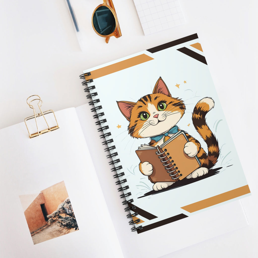 Cute Cat Spiral Notebook for Students