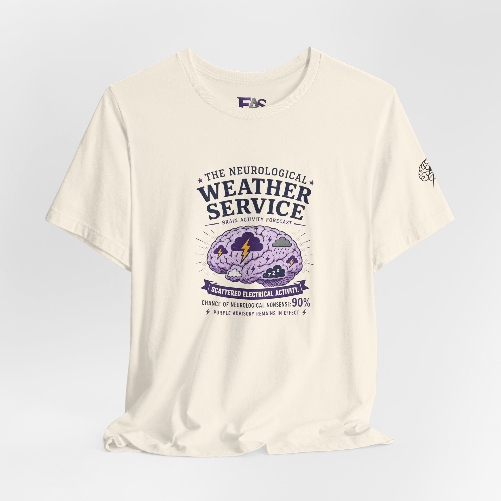 Neurological Weather Service Epilepsy Awareness T-Shirt | Brain Forecast Tee
