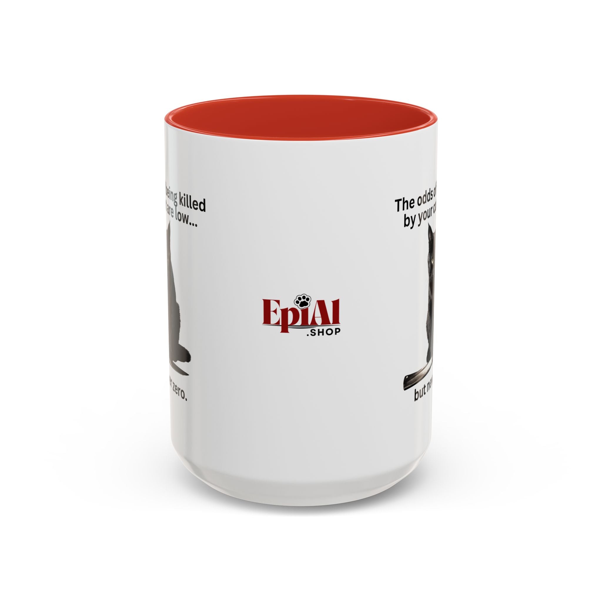Photo depicting the ​Killer Cat Odds Accent Coffee Mug (11, 15oz) from EpiAl's Shop.