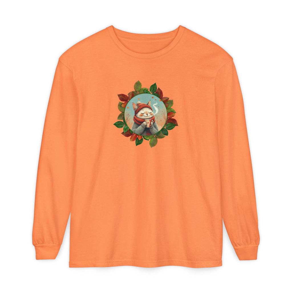 Country Autumn Kitty Long Sleeve T-Shirt | Fall Fashion