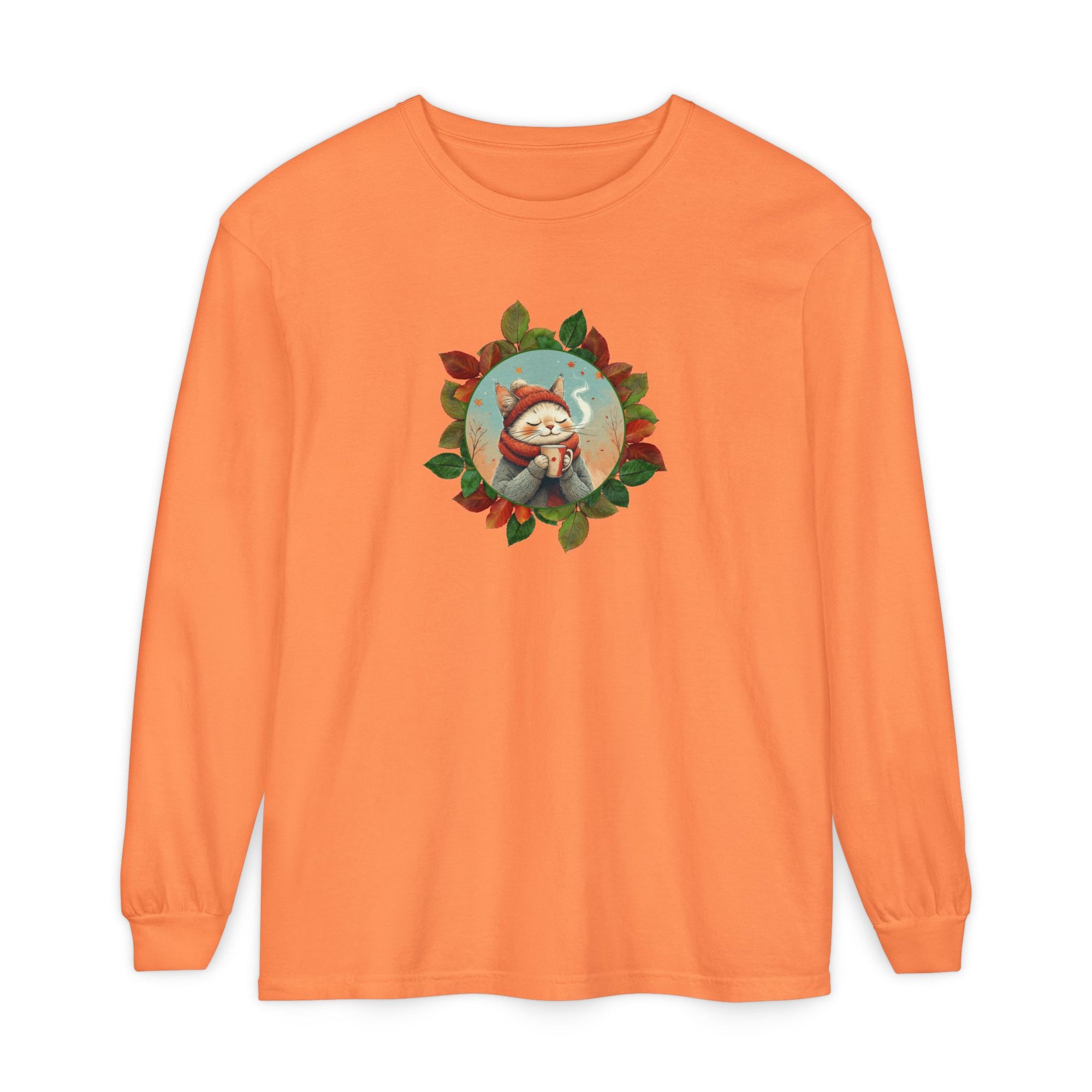 Country Autumn Kitty Long Sleeve T-Shirt | Fall Fashion