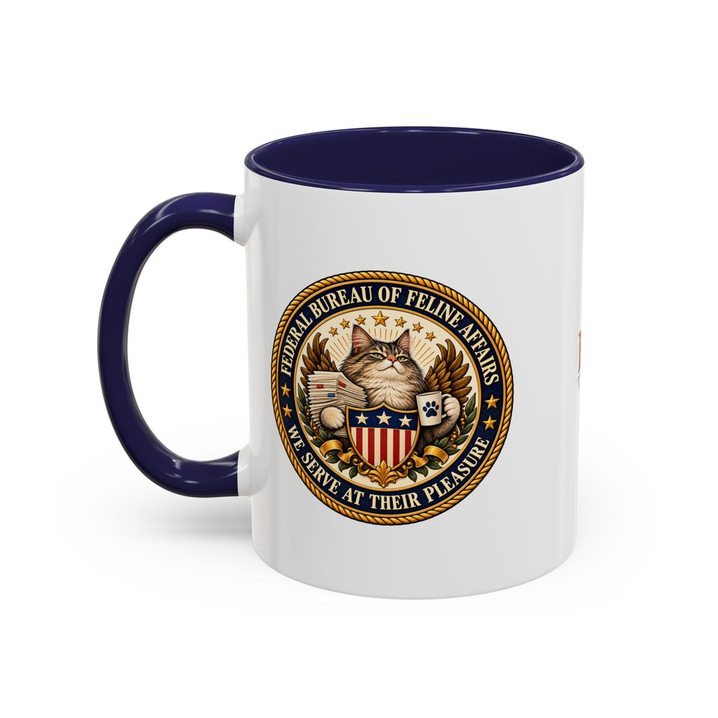 Federal Bureau of Feline Affairs Mug | Funny Cat Government Parody Coffee Cup | 11oz & 15oz