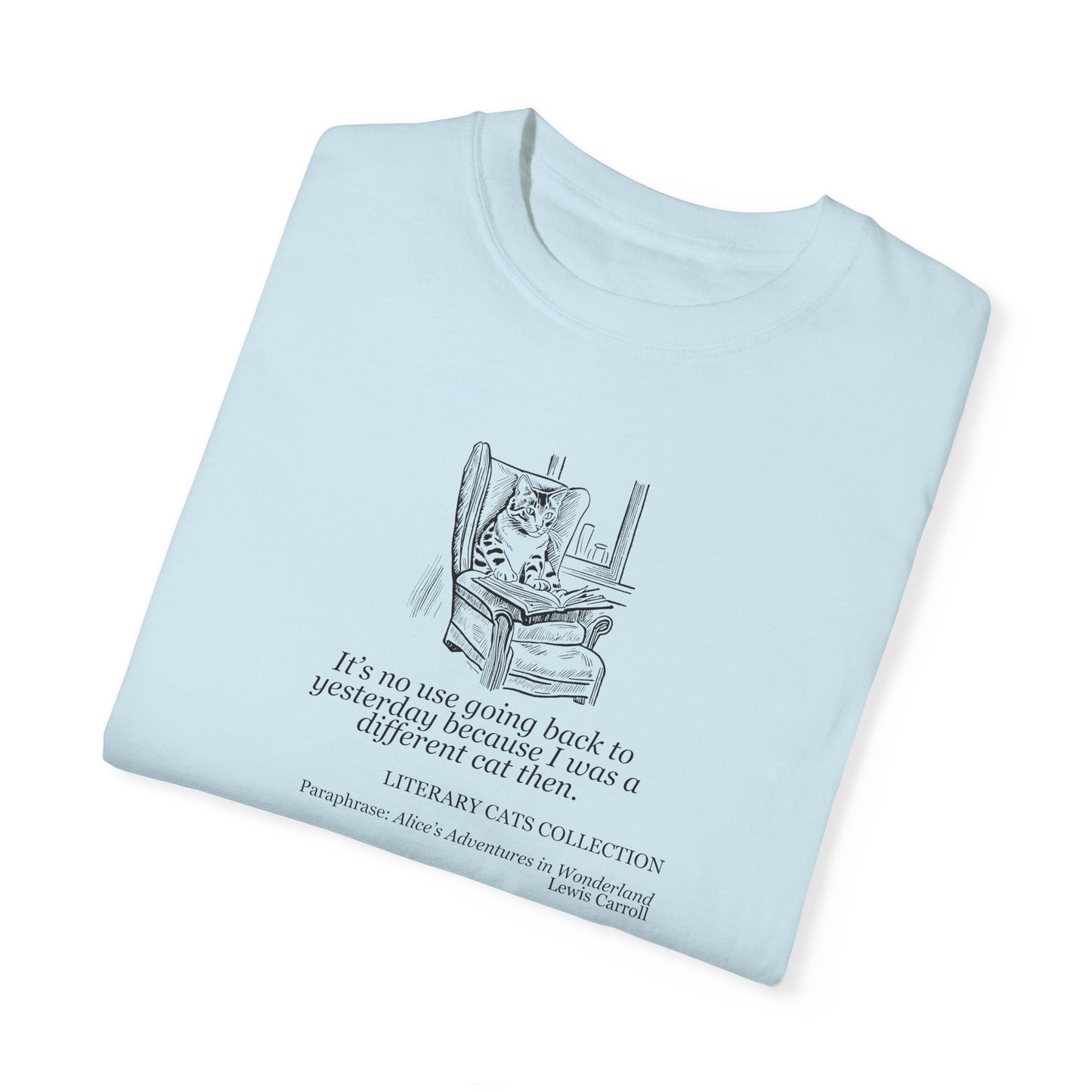 Literary Cat Unisex T-Shirt - Alice in Wonderland