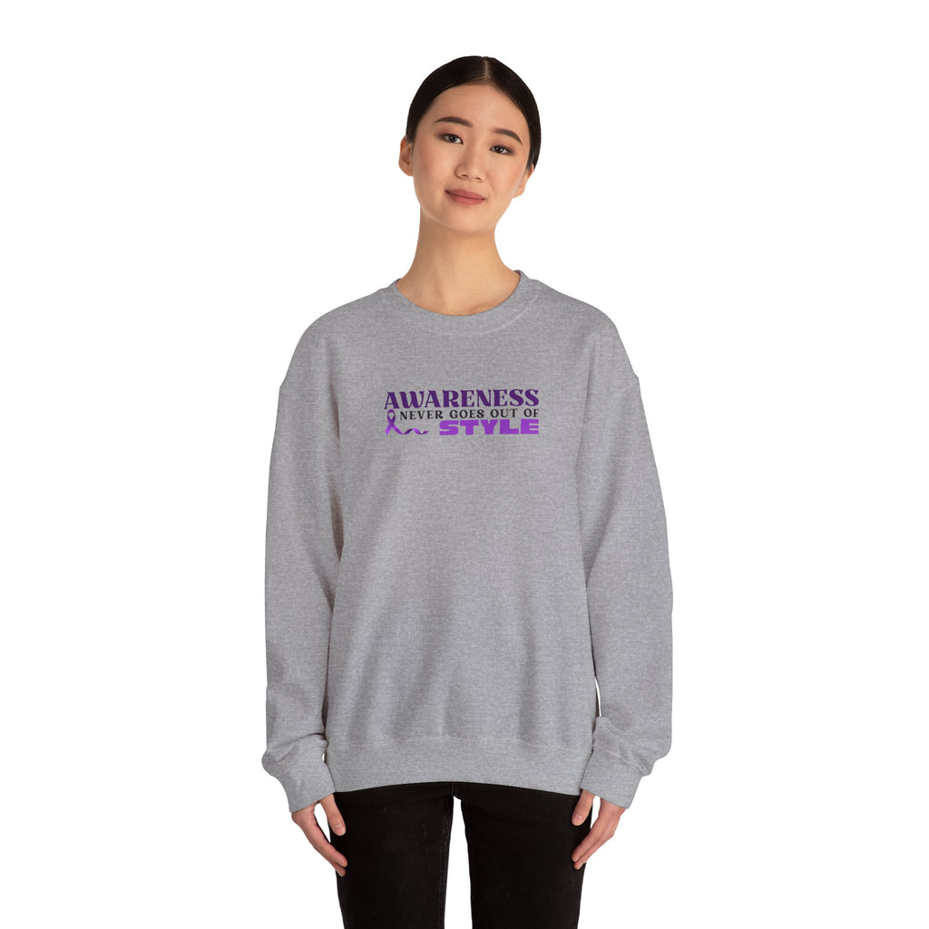 “Awareness Never Goes Out of Style” Embroidered Sweatshirt