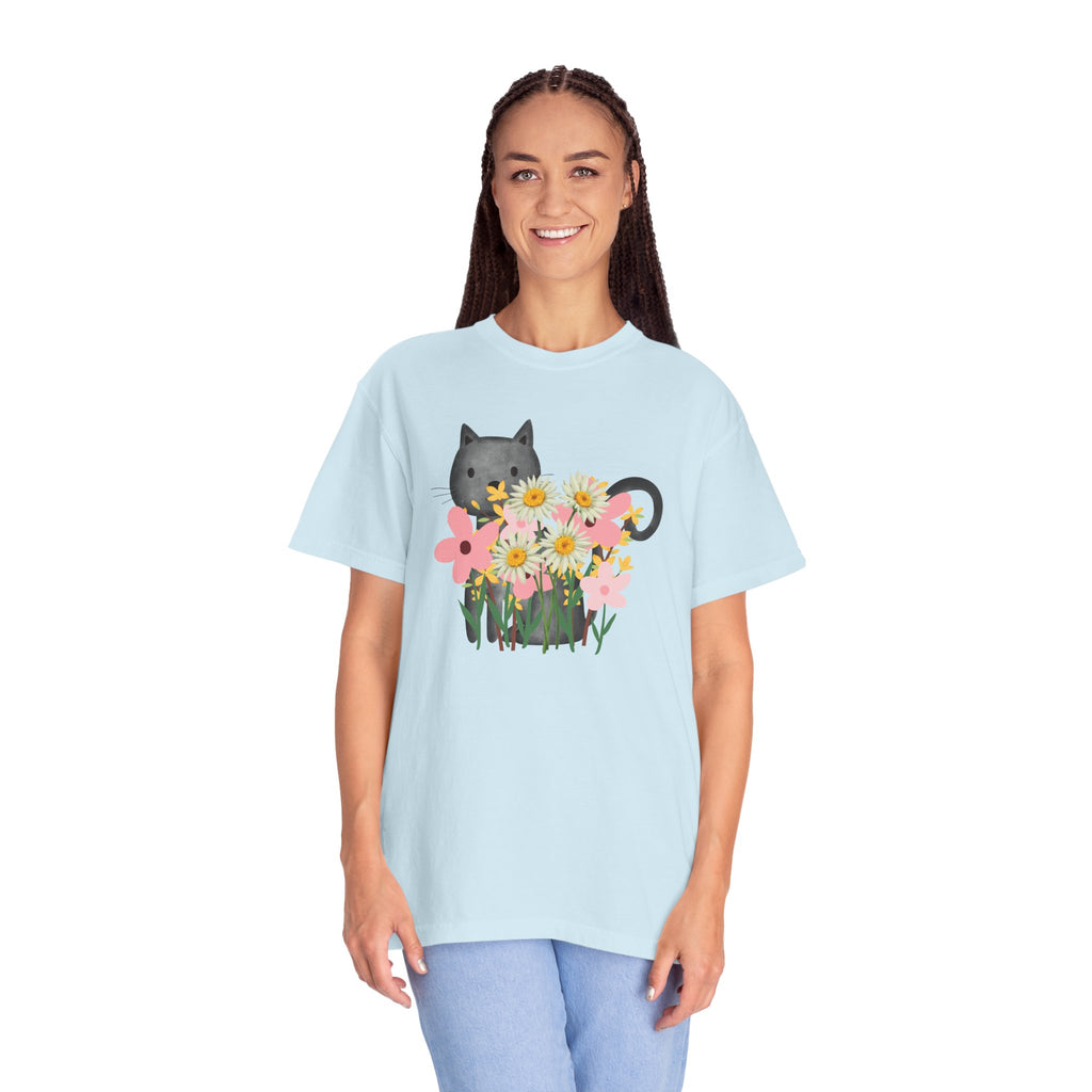 Women’s Floral Cat T-Shirt