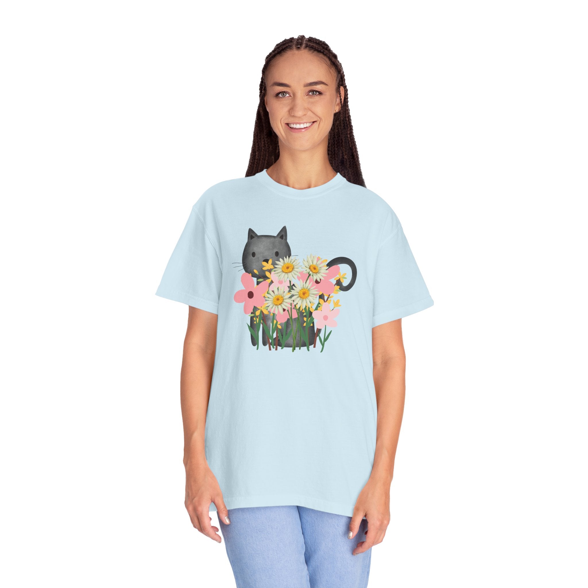 Women’s Floral Cat T-Shirt