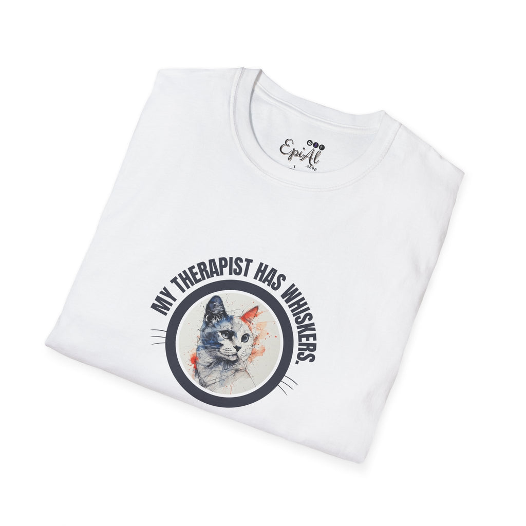 Whimsical Cat Therapy T-Shirt | Cute Pet Lover Tee