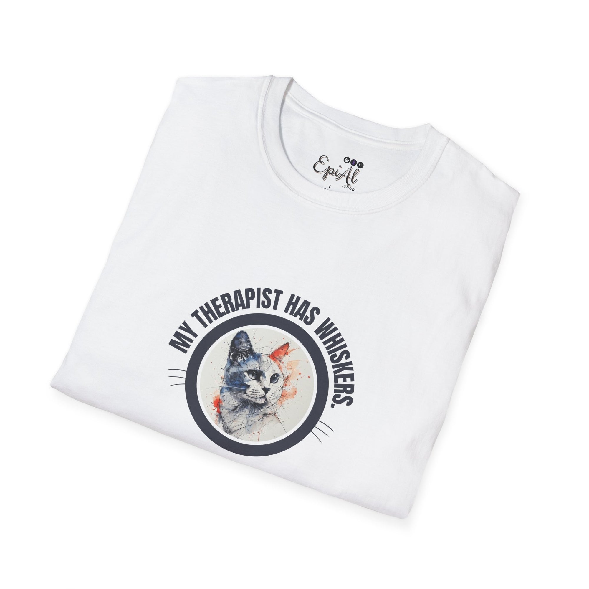 Whimsical Cat Therapy T-Shirt | Cute Pet Lover Tee