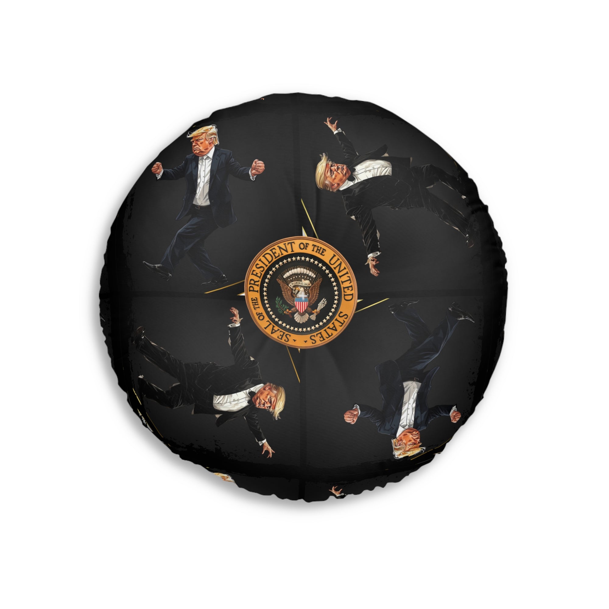 Dancing Donald Novelty Tufted Floor Pillow, Round