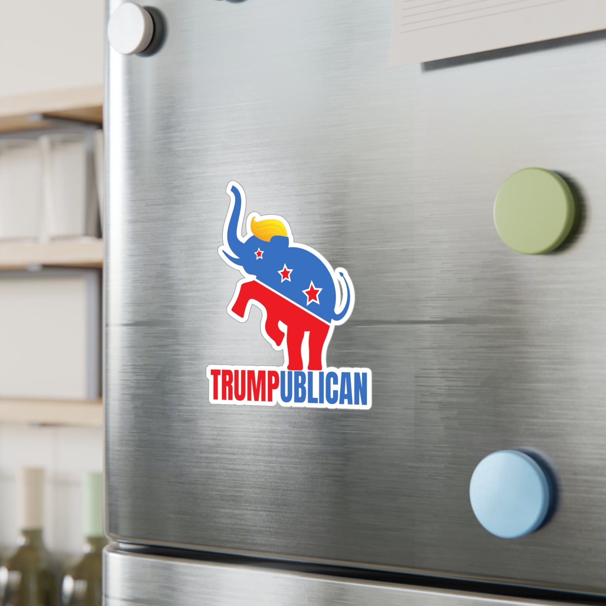 Trumpublican Elephant Vinyl Decal - Funny Political Sticker for Car, Laptop, or Home Printify
