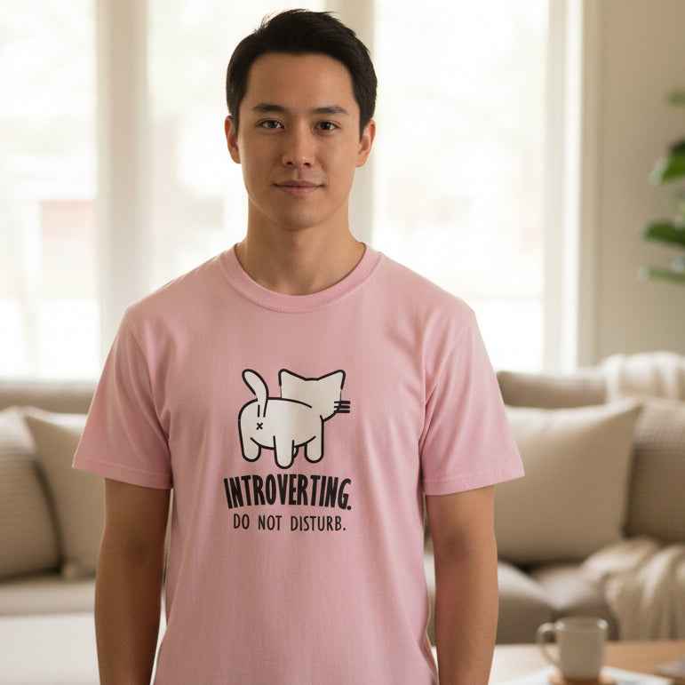 Introverting. Do Not Disturb. Unisex Cat T-Shirt