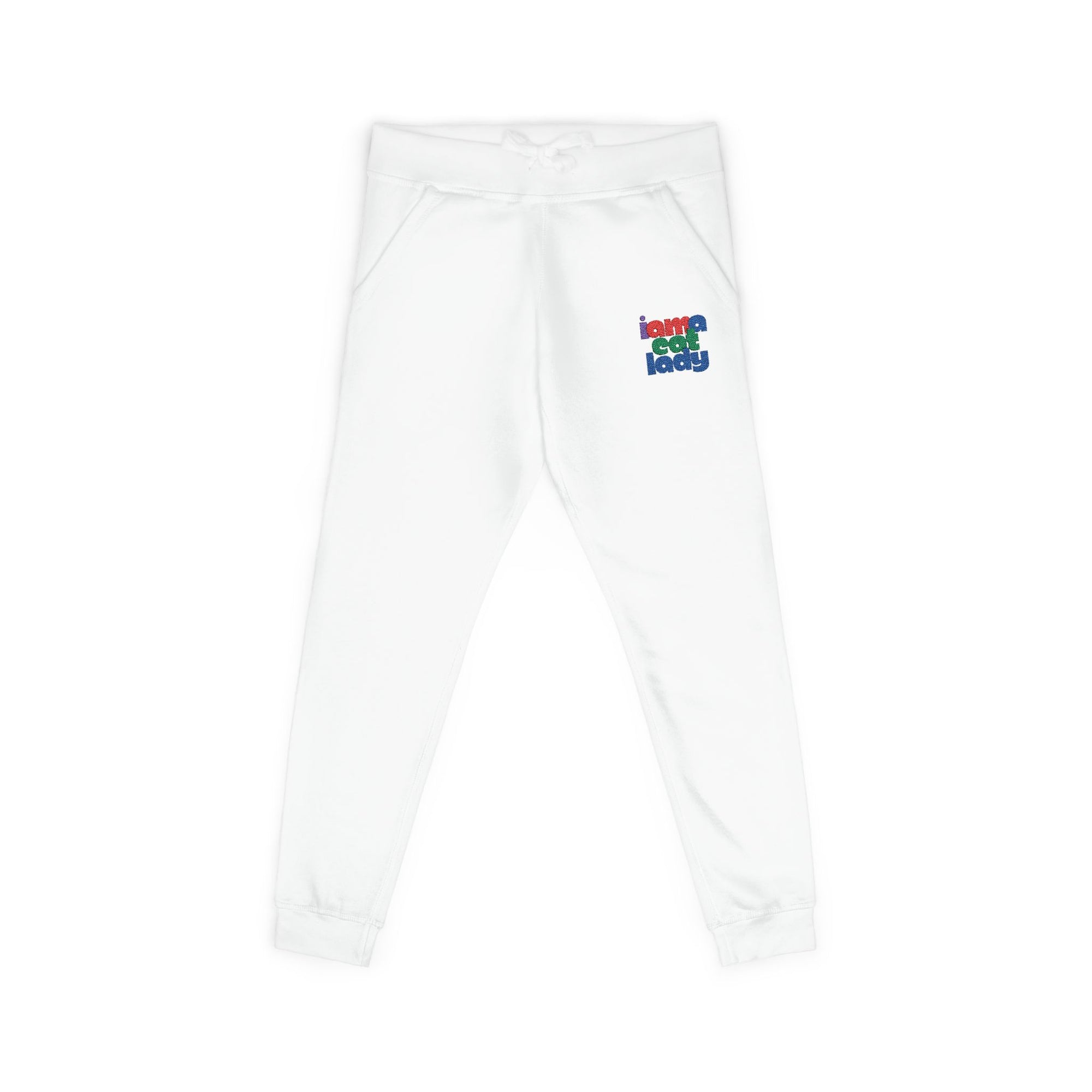 Cozy Embroidered Unisex Fleece Sweatpants for Relaxation