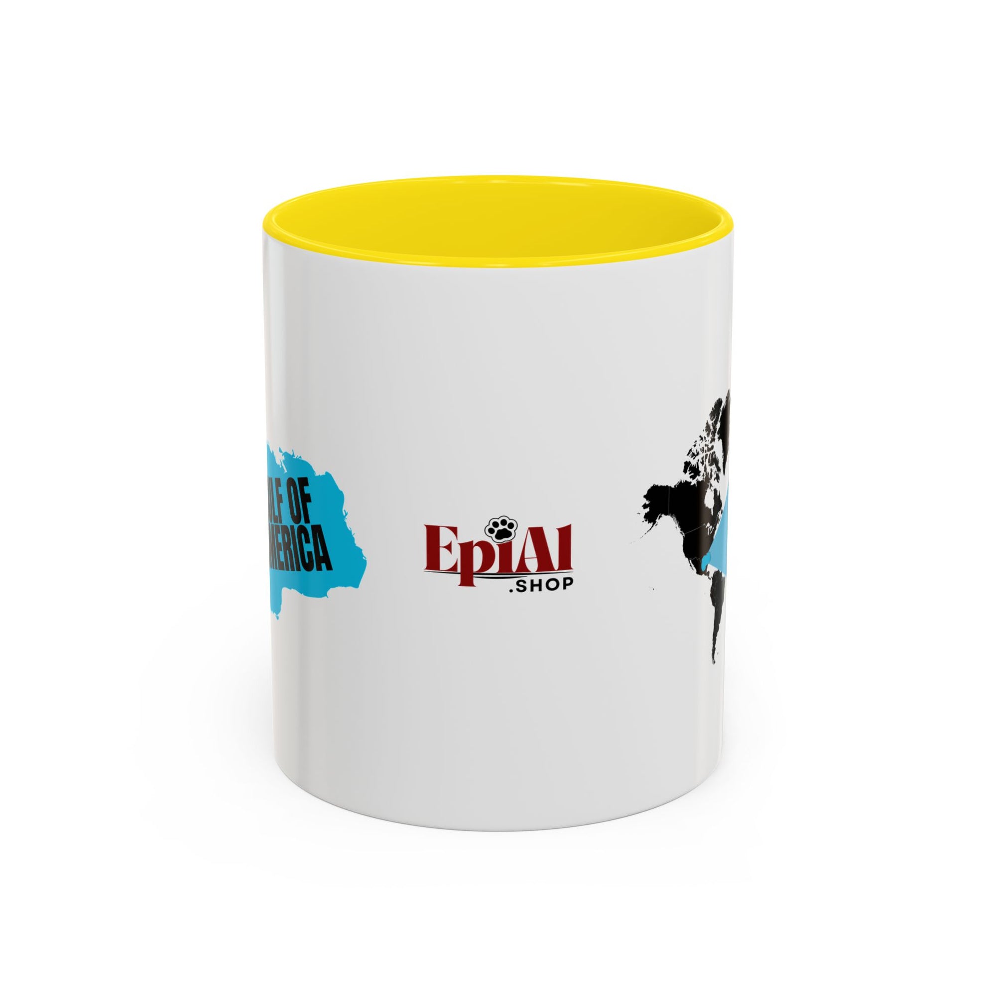 American Gulf Map Accent Coffee Mug