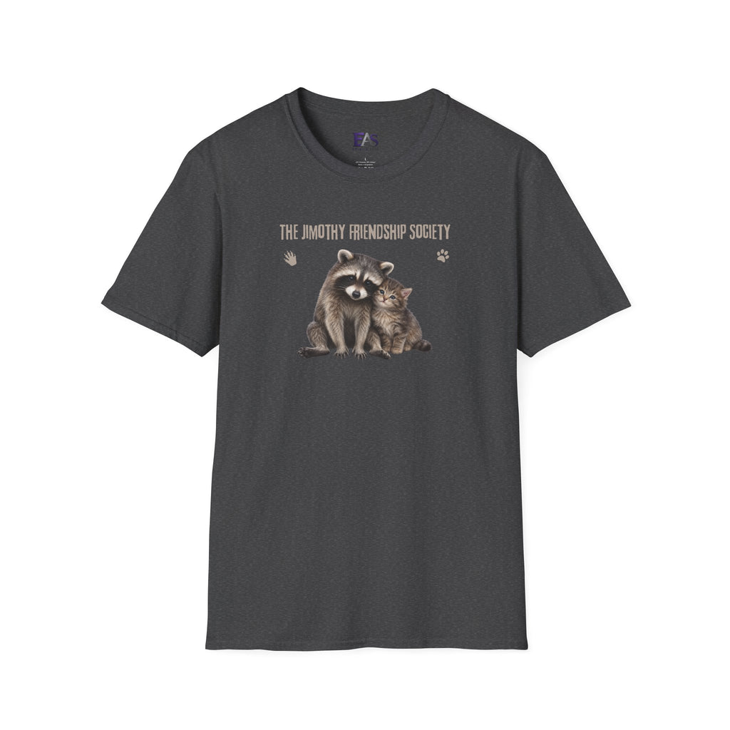 The Jimothy Friendship Society T-Shirt | Raccoon and Kitten Tee