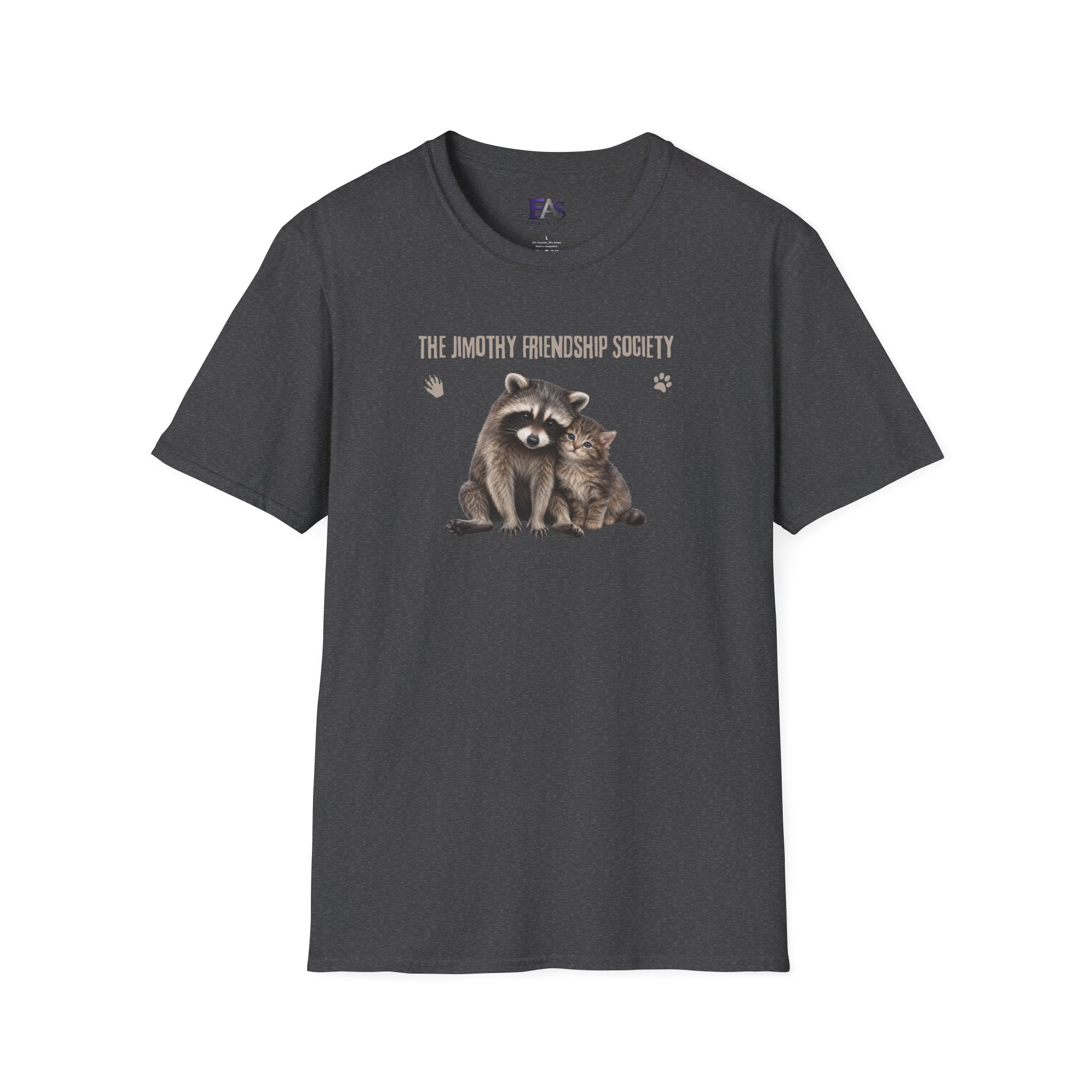 The Jimothy Friendship Society T-Shirt | Raccoon and Kitten Tee