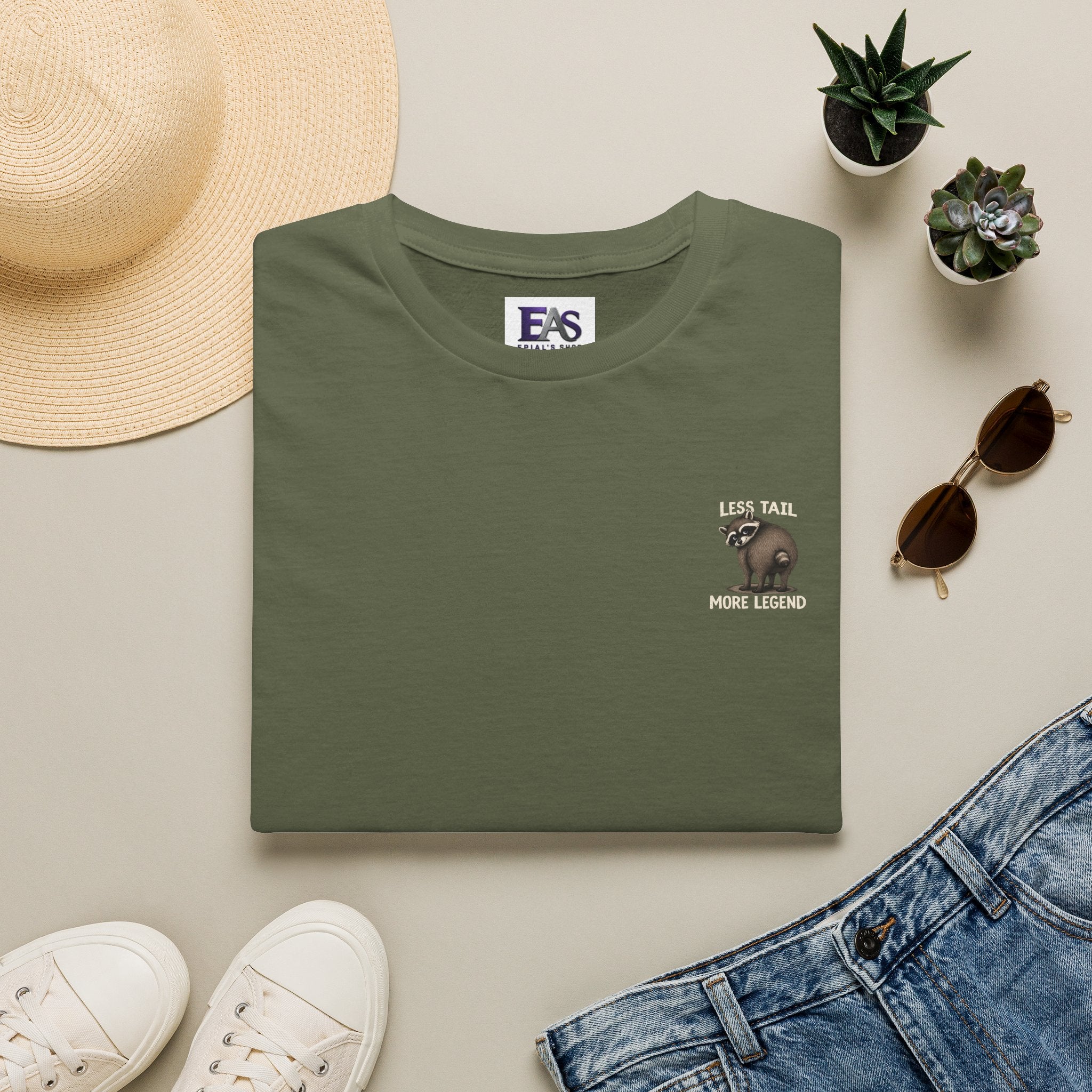 Less Tail, More Legend Jimothy Raccoon T-Shirt