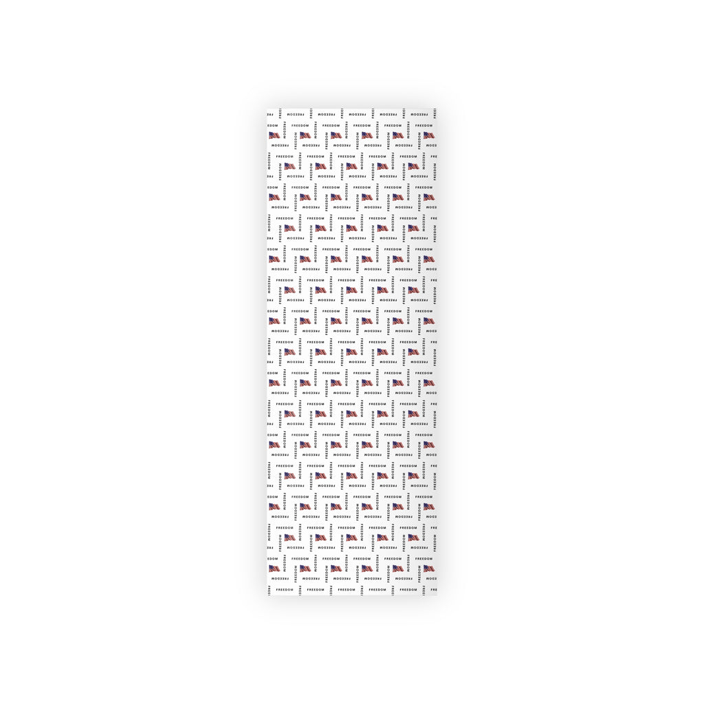 Black & White Freedom Gift Wrap – Patriotic Black Lettering