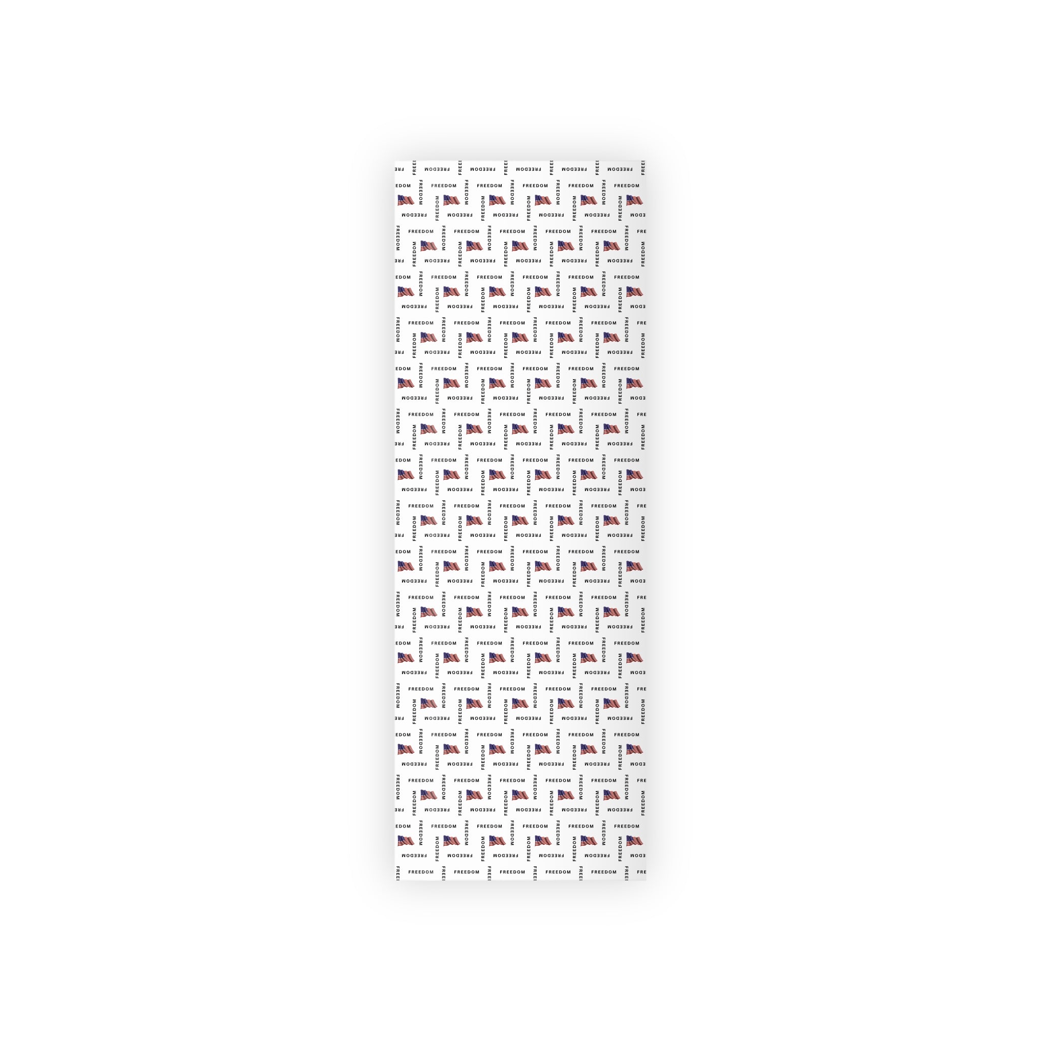Black & White Freedom Gift Wrap – Patriotic Black Lettering