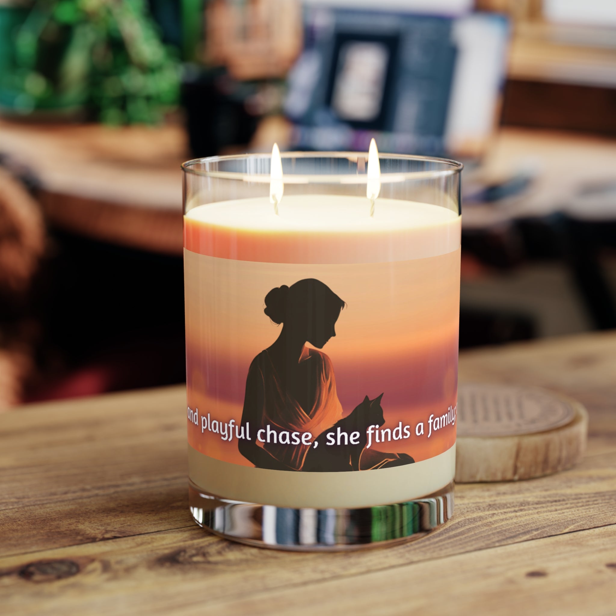 Photo depicting the ​Cat Lady Family Scented Candle - Full Glass, 11oz from EpiAl's Shop.