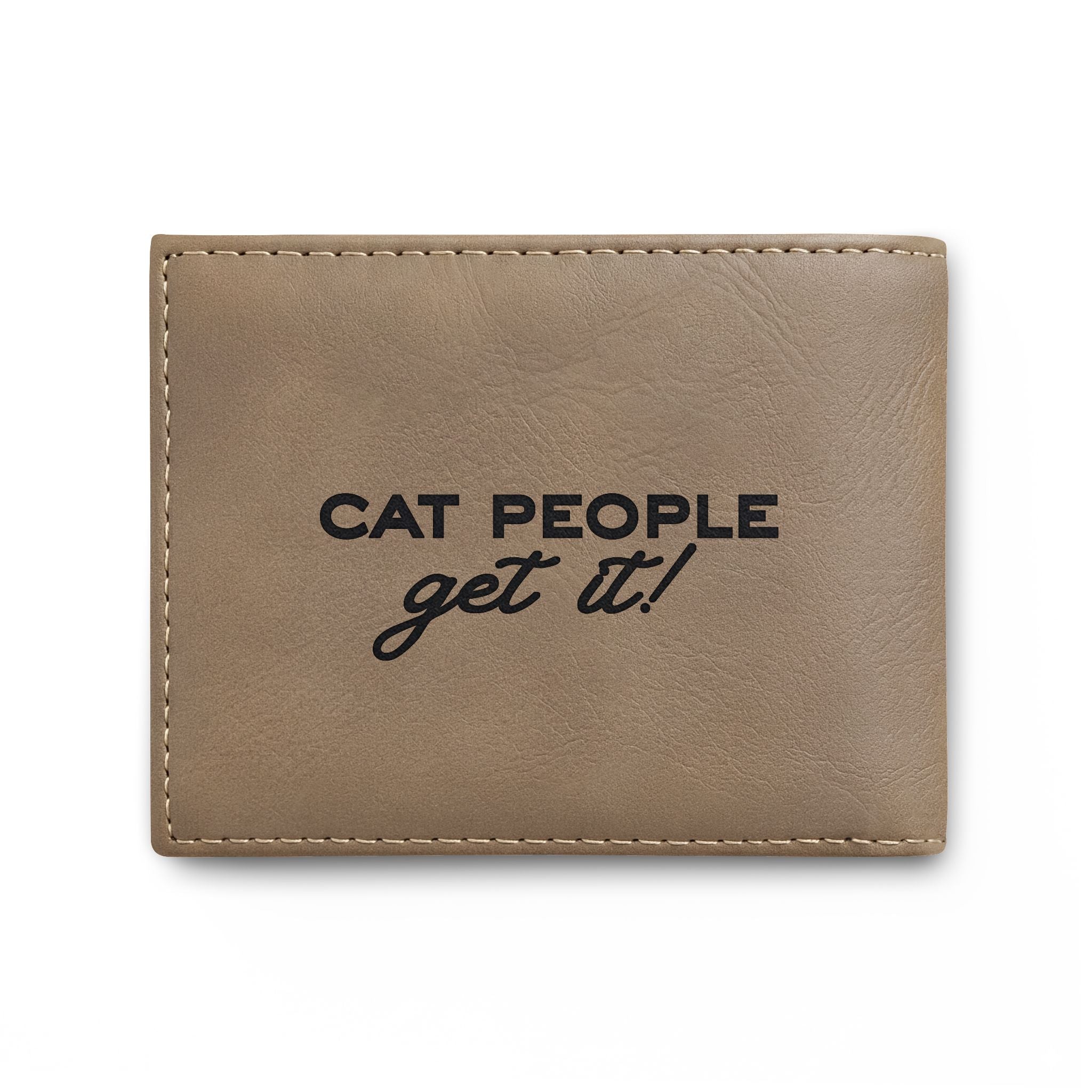 Cat People Get It RFID Slim Bifold Wallet