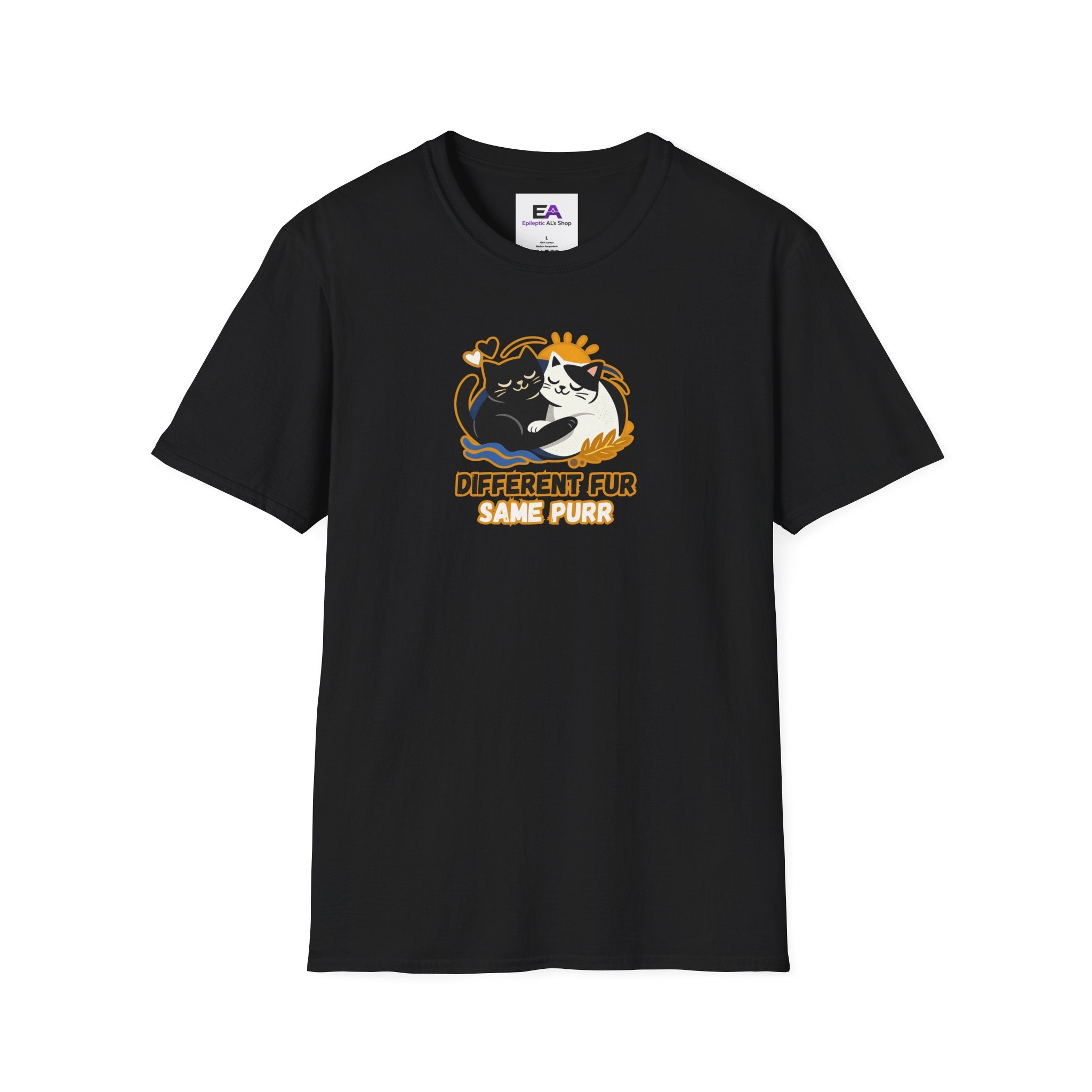 Different Fur, Same Purr Cat Unity T-Shirt | Kindness & Harmony Tee
