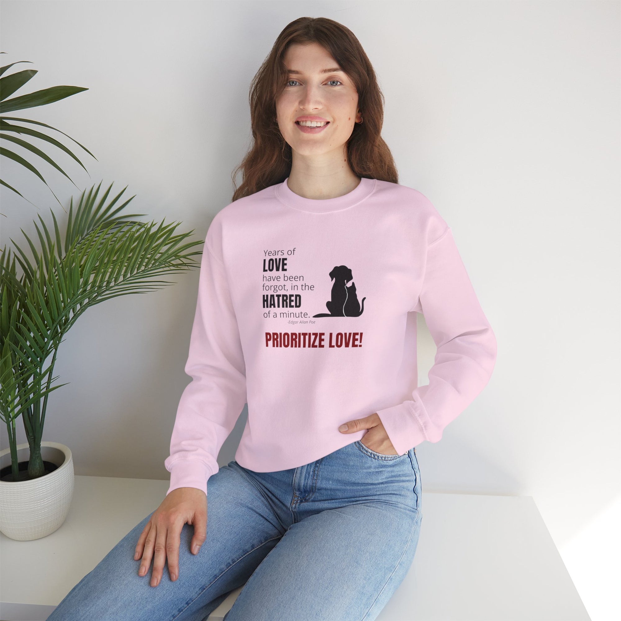 Prioritize Love Unisex Heavy Blend™ Crewneck Sweatshirt
