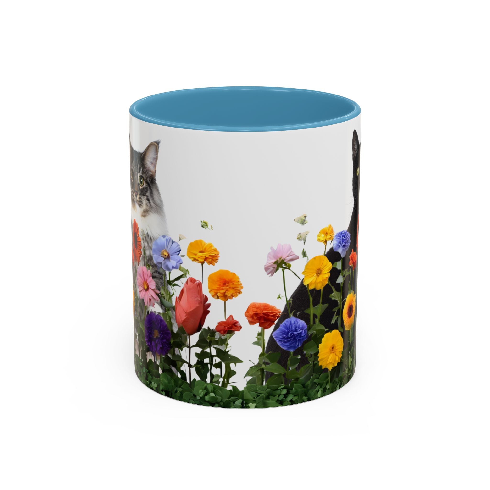 Floral Cats Coffee Mug - 11 oz/15 oz