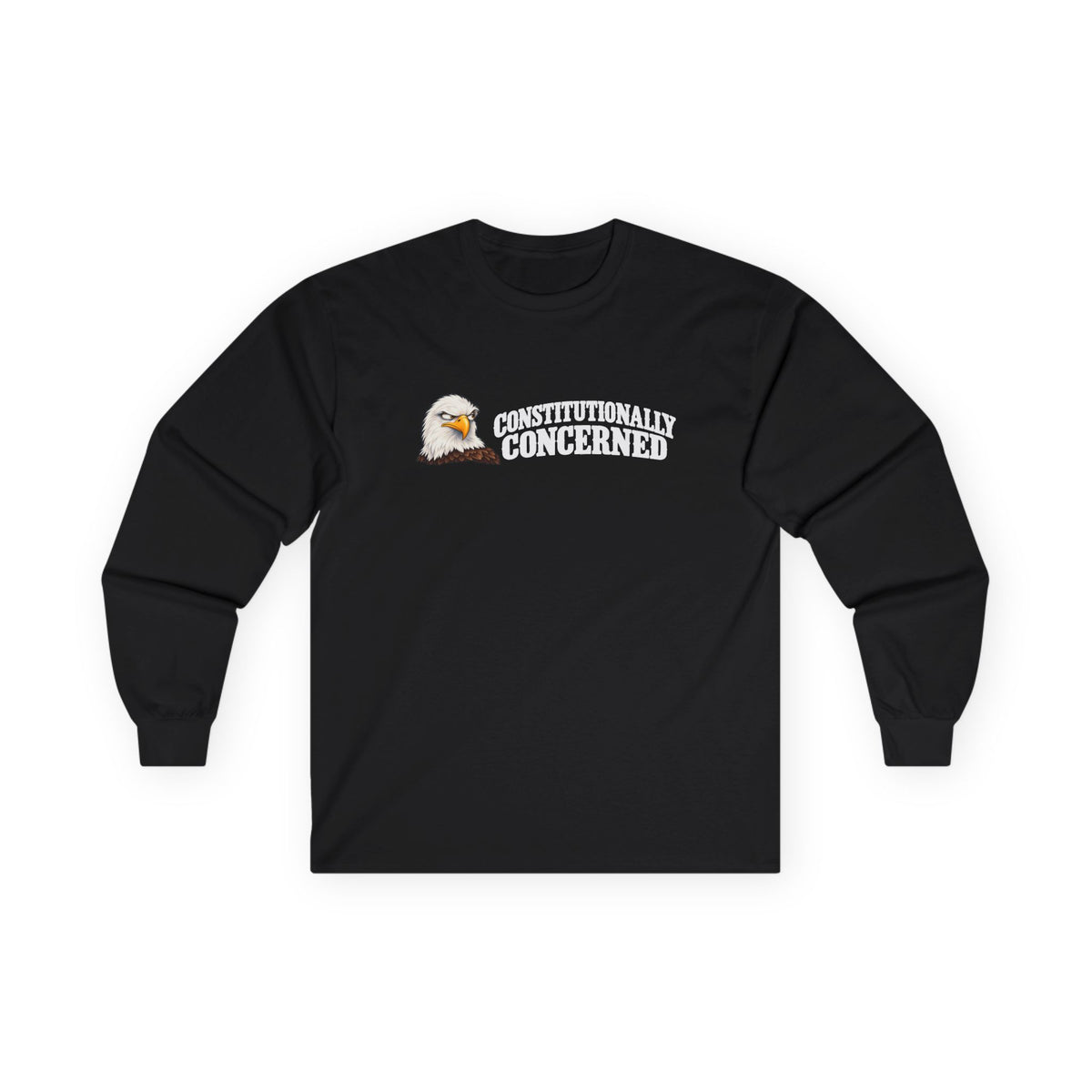 Constitutionally Concerned Bald Eagle Long Sleeve T-Shirt | Patriotic Humor