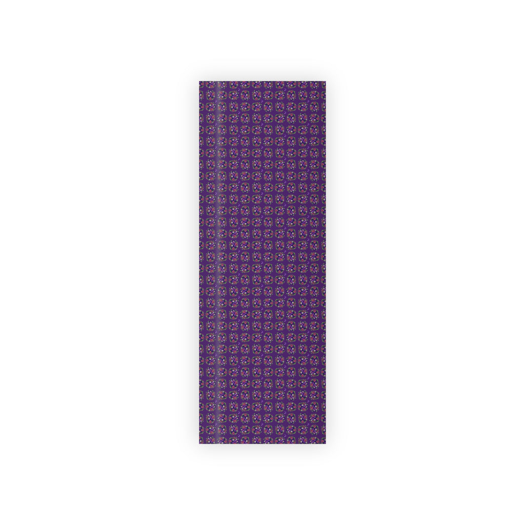 Purple Ribbon & Flowers Gift Wrapping Paper Roll