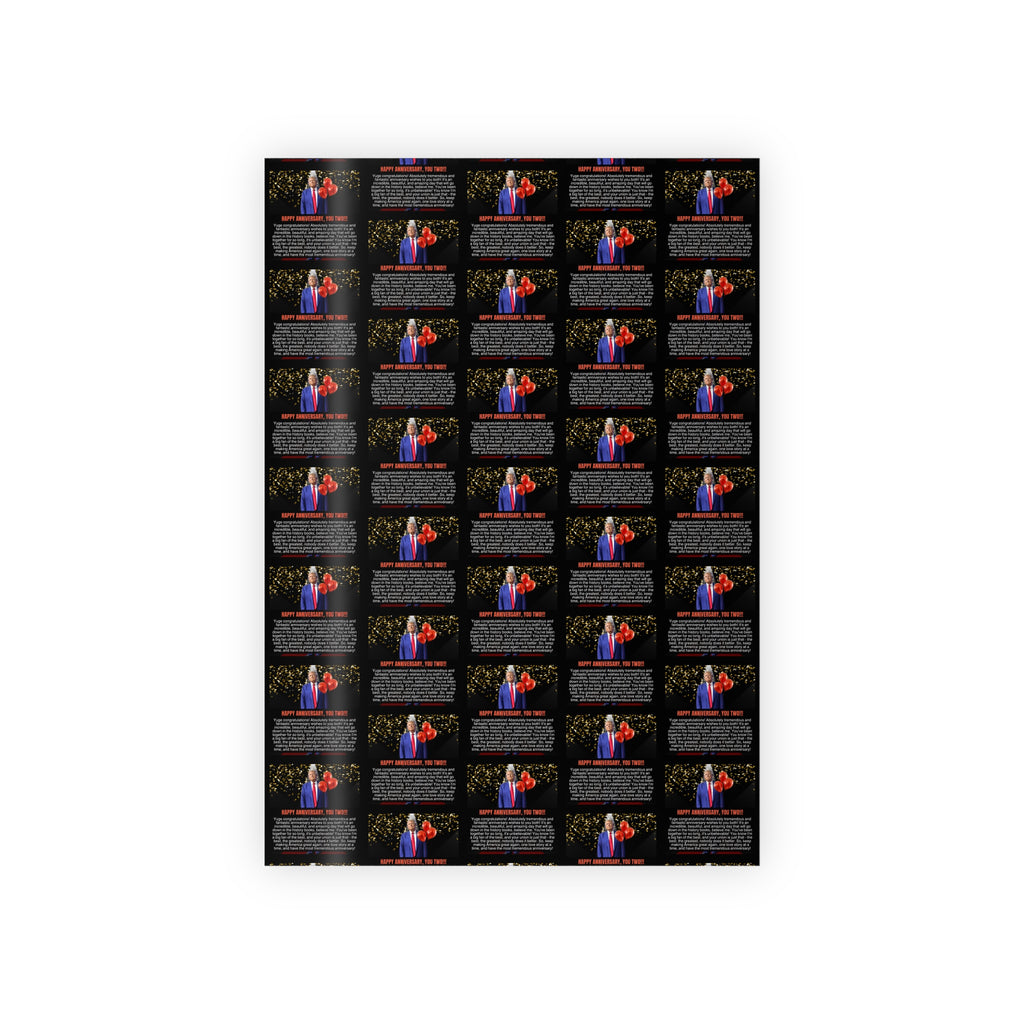 Trump Happy Anniversary Gift Wrapping Paper Rolls, 1pc