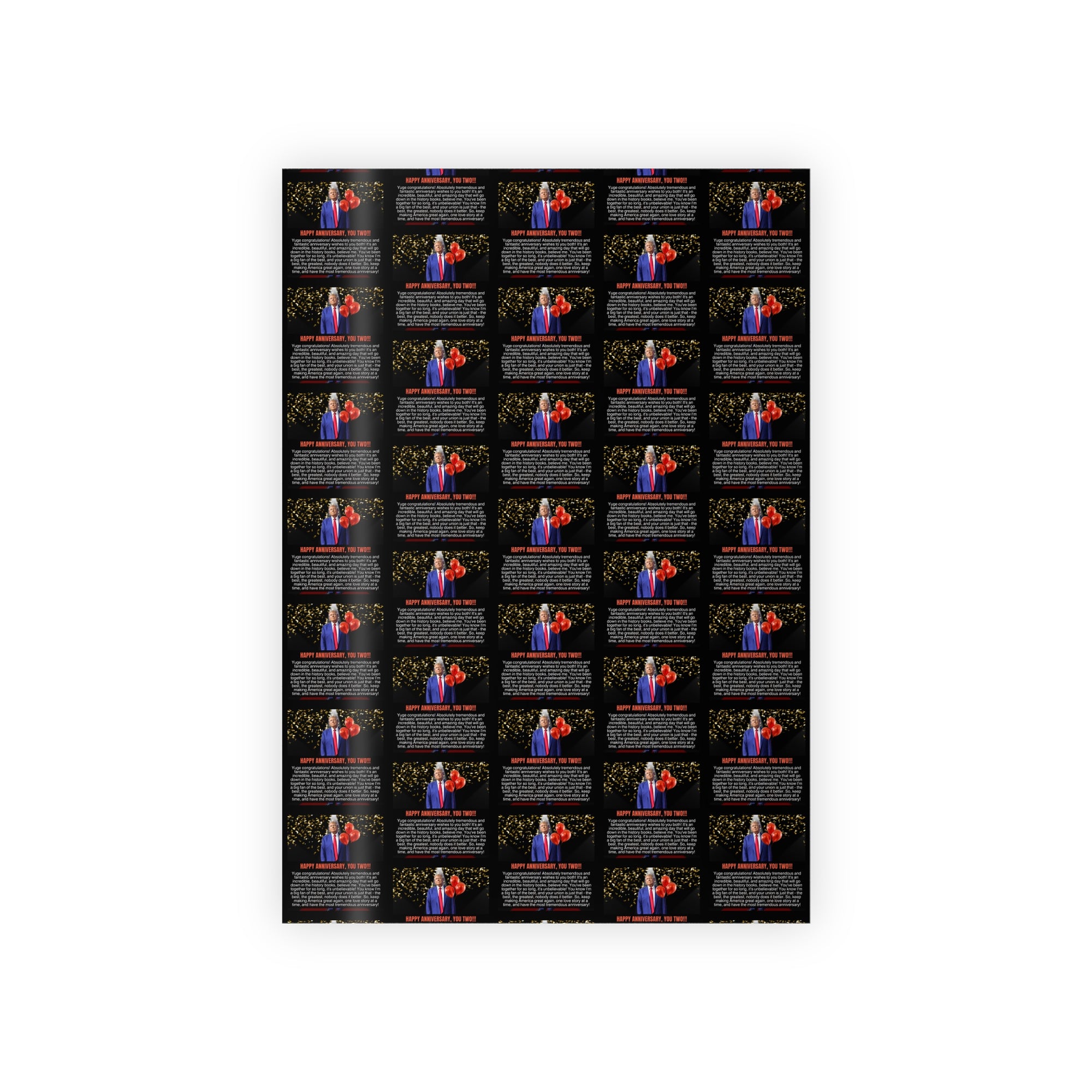 Trump Happy Anniversary Gift Wrapping Paper Rolls, 1pc