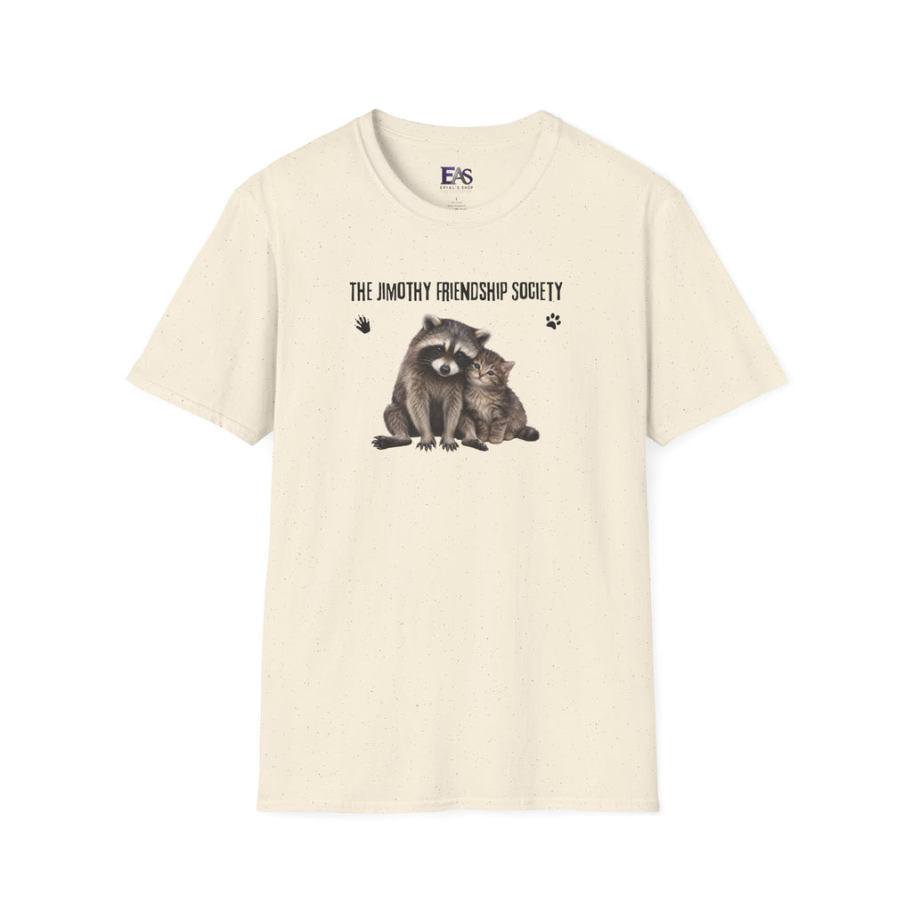 The Jimothy Friendship Society T-Shirt | Raccoon and Kitten Tee