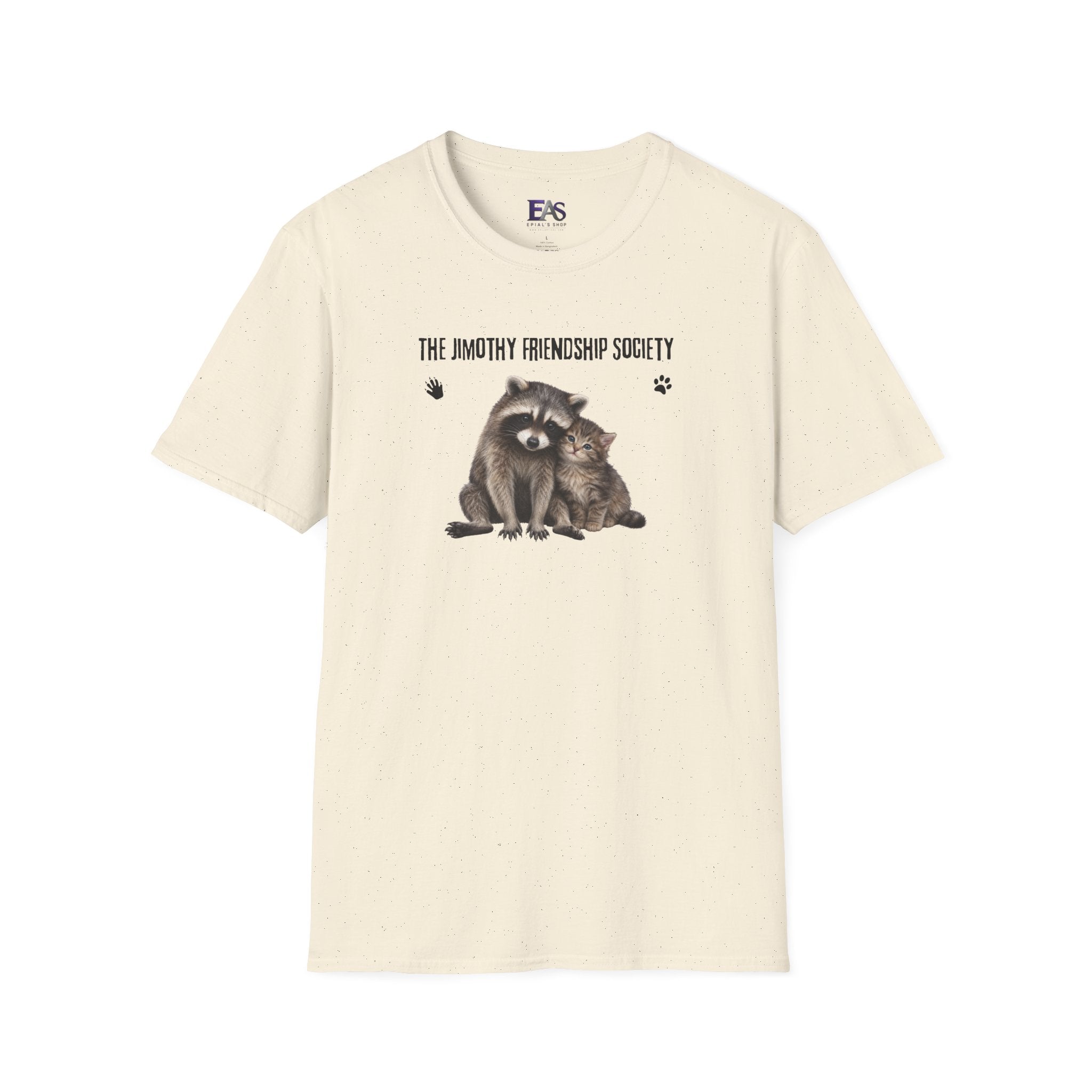 The Jimothy Friendship Society T-Shirt | Raccoon and Kitten Tee