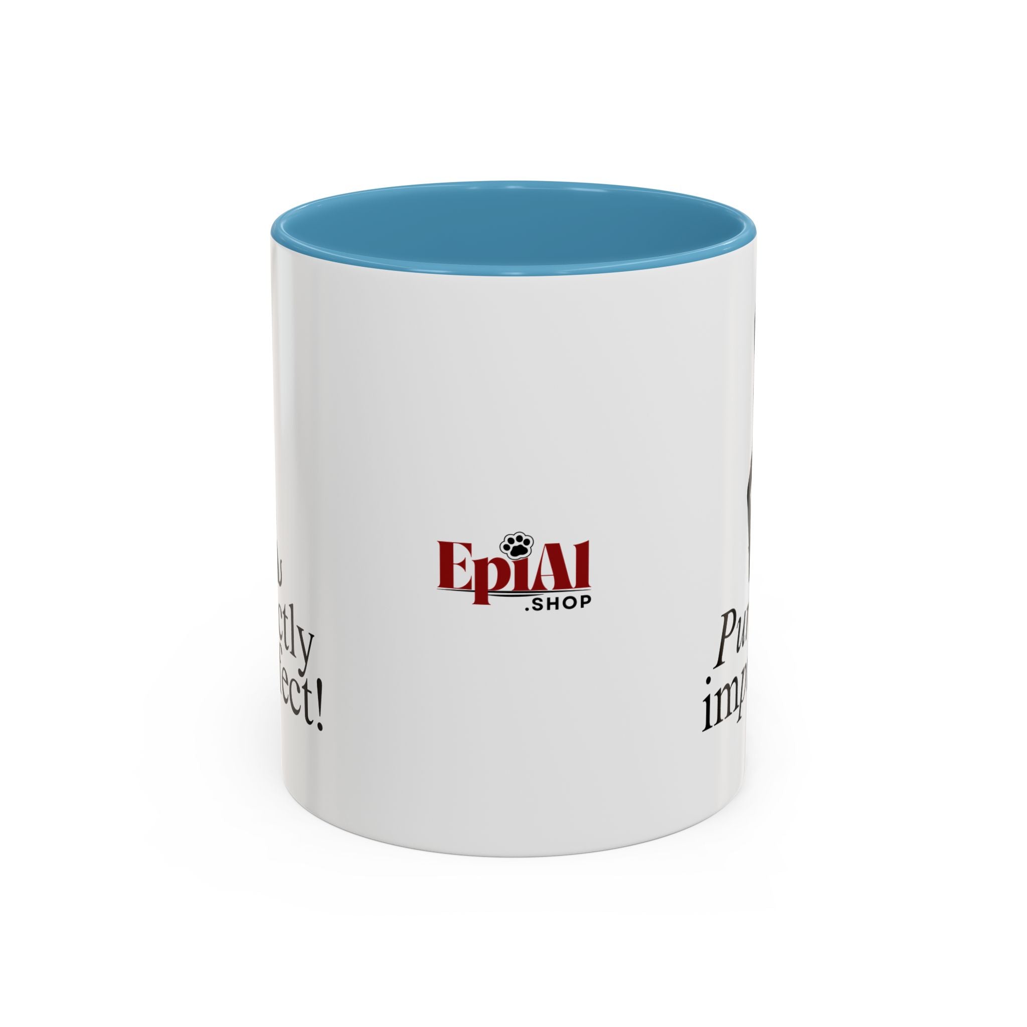Photo depicting the ​Purrfectly Impurrfect Accent Coffee Mug (11, 15oz) from EpiAl's Shop.