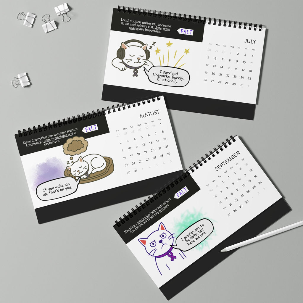 Watching the Signs: A Cat’s Year With Epilepsy Desktop Calendar (Epileptic AL)