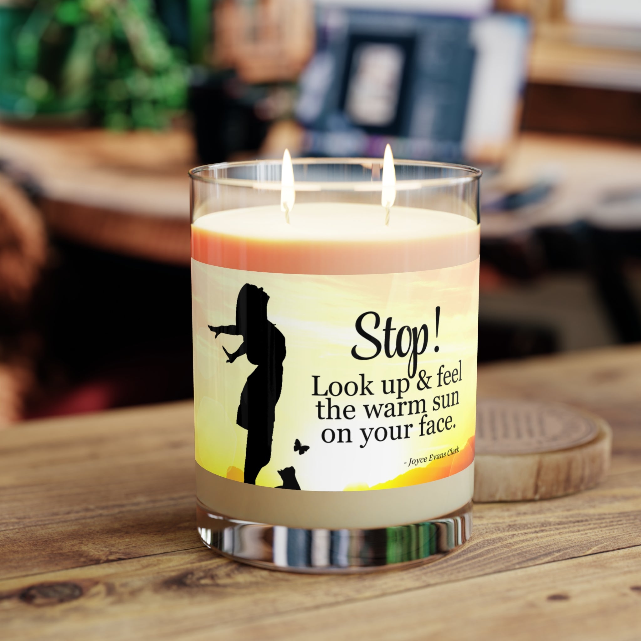 Photo depicting the ​Look Up Scented Candle - Full Glass, 11oz from EpiAl's Shop.