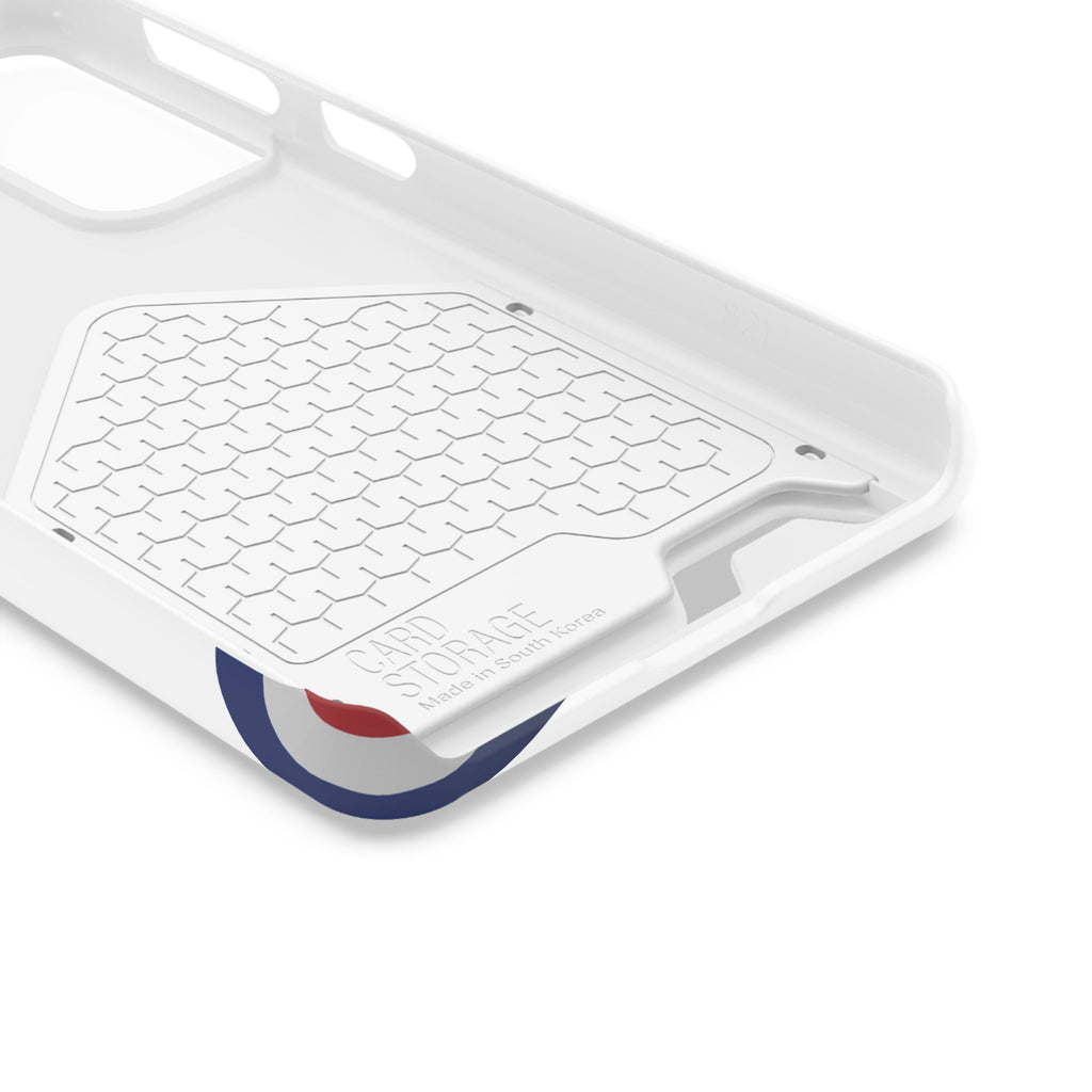 Swoop Guy iPhone Case – Minimal Line Portrait Patriotic Design, Slim Protective Case with Card Slot