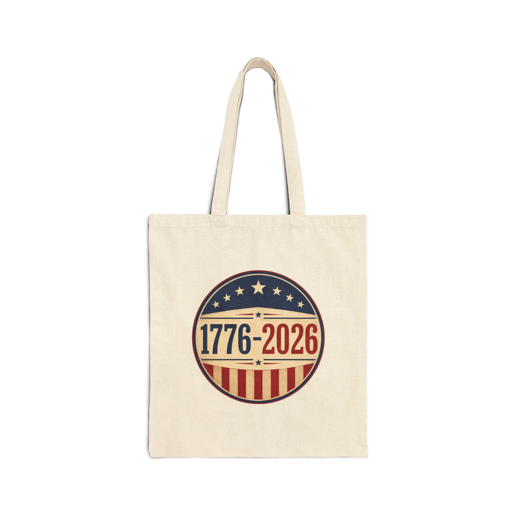 1776–2026 America Anniversary Canvas Tote Bag | Patriotic USA Carryall