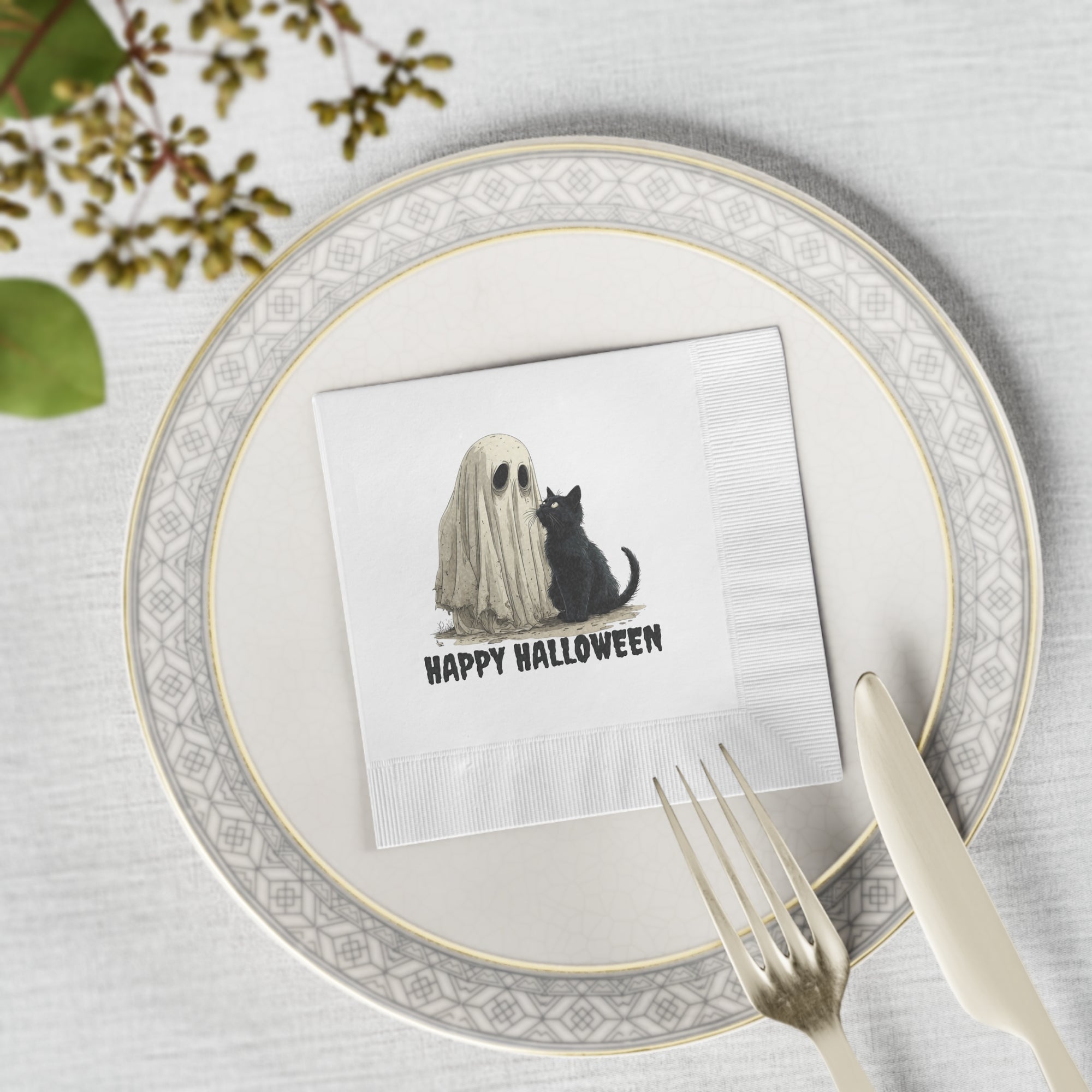 Halloween-themed Party Napkins, Spooky Decor